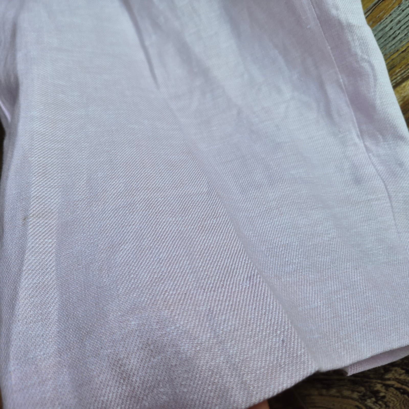 NWT Talbots 100% Linen Curvy Cropped Pant Zip Pocket Light Pink Plus Petite 14WP - Thumbnail 3