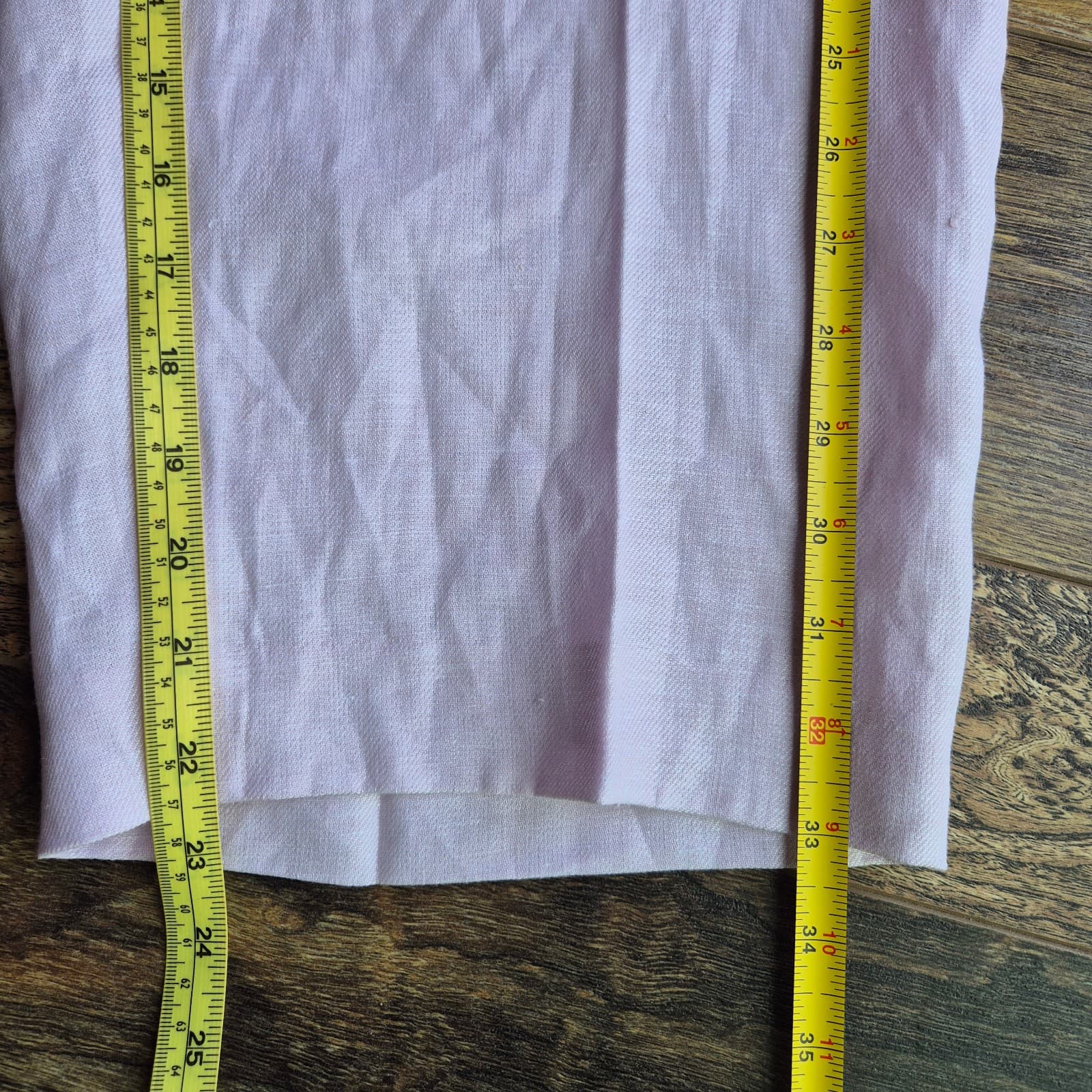 NWT Talbots 100% Linen Curvy Cropped Pant Zip Pocket Light Pink Plus Petite 14WP - Thumbnail 8