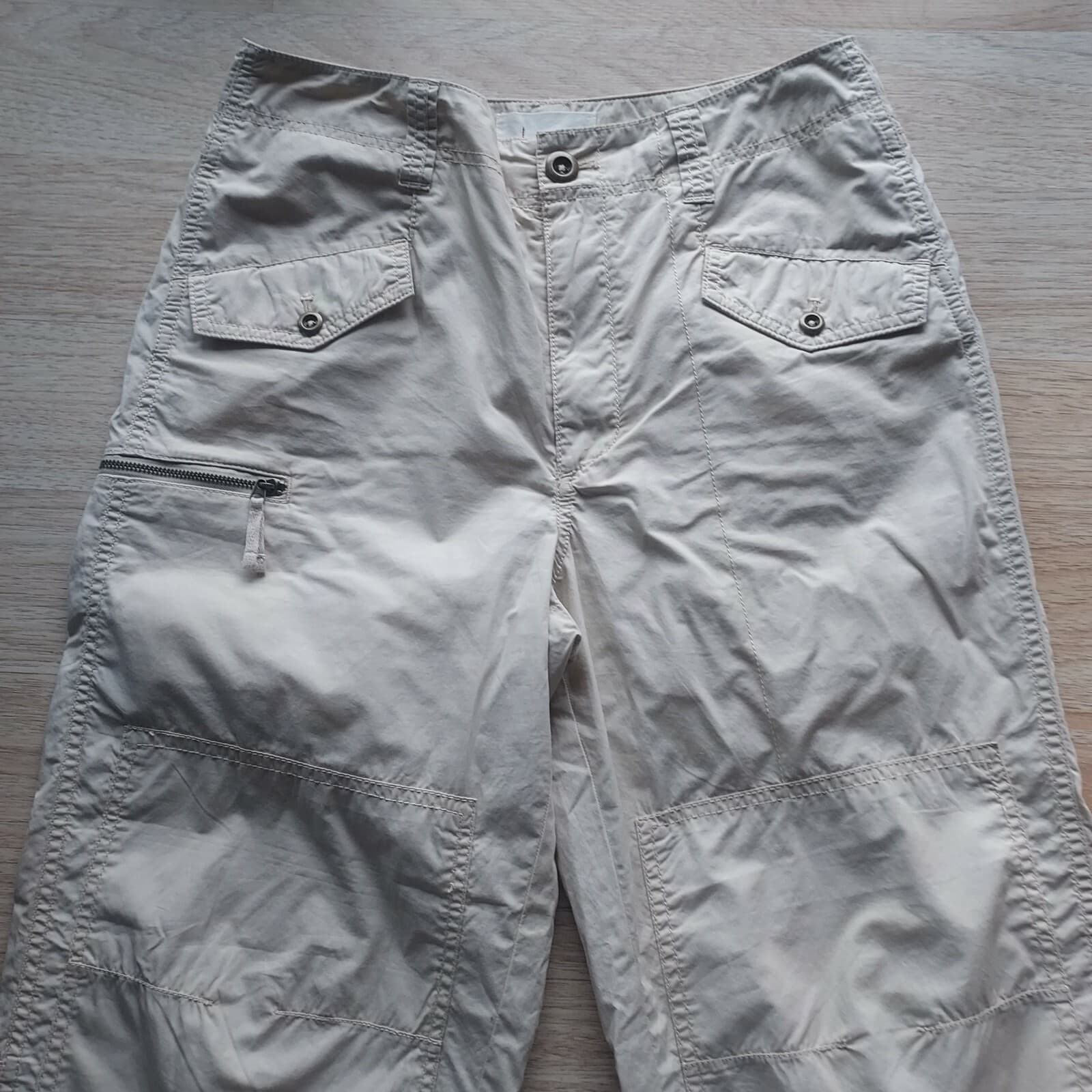 Anthropologie Ripley Utility Pants Drawstring-Hem Ivory Cotton Blend Women 28 - Thumbnail 4