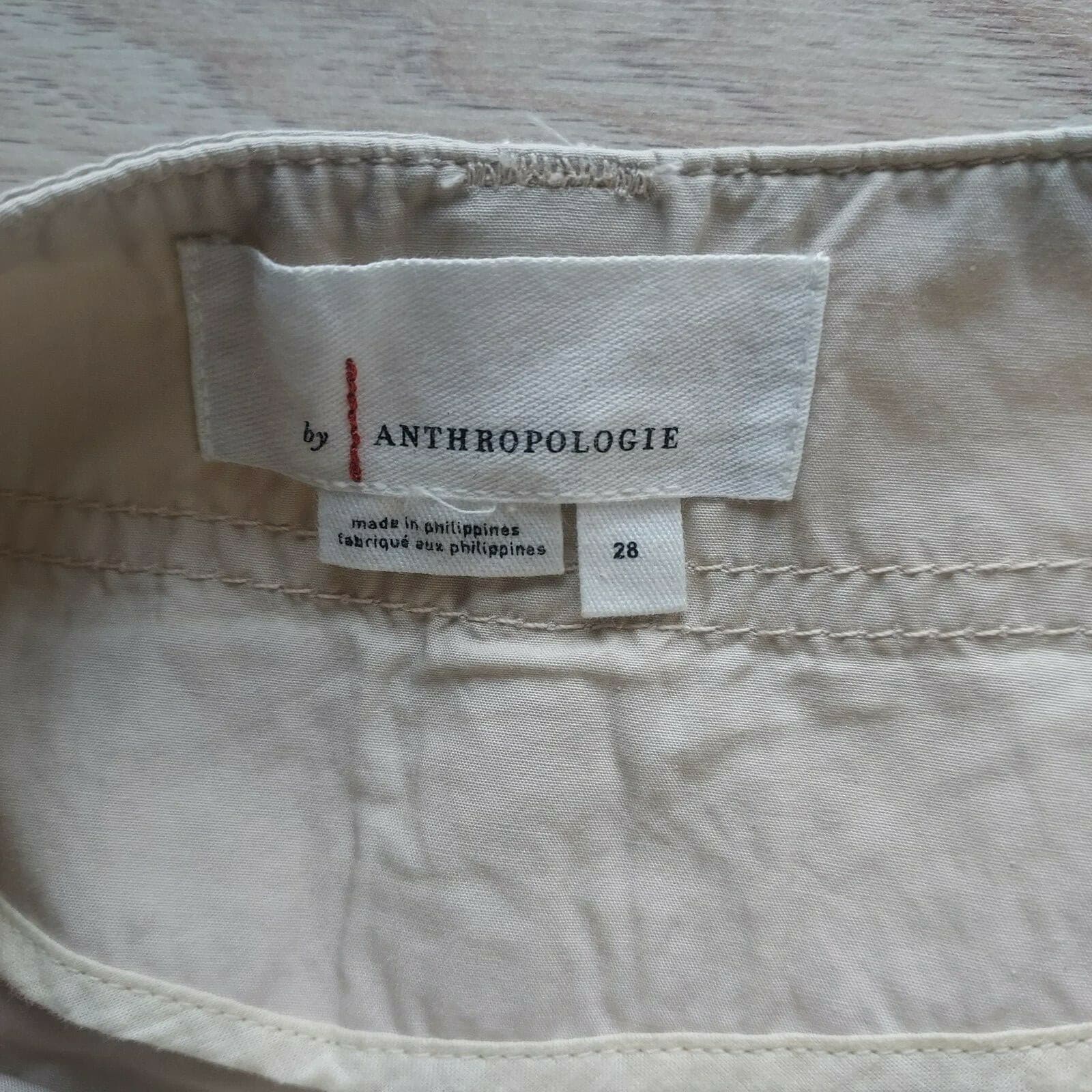 Anthropologie Ripley Utility Pants Drawstring-Hem Ivory Cotton Blend Women 28 - Thumbnail 7