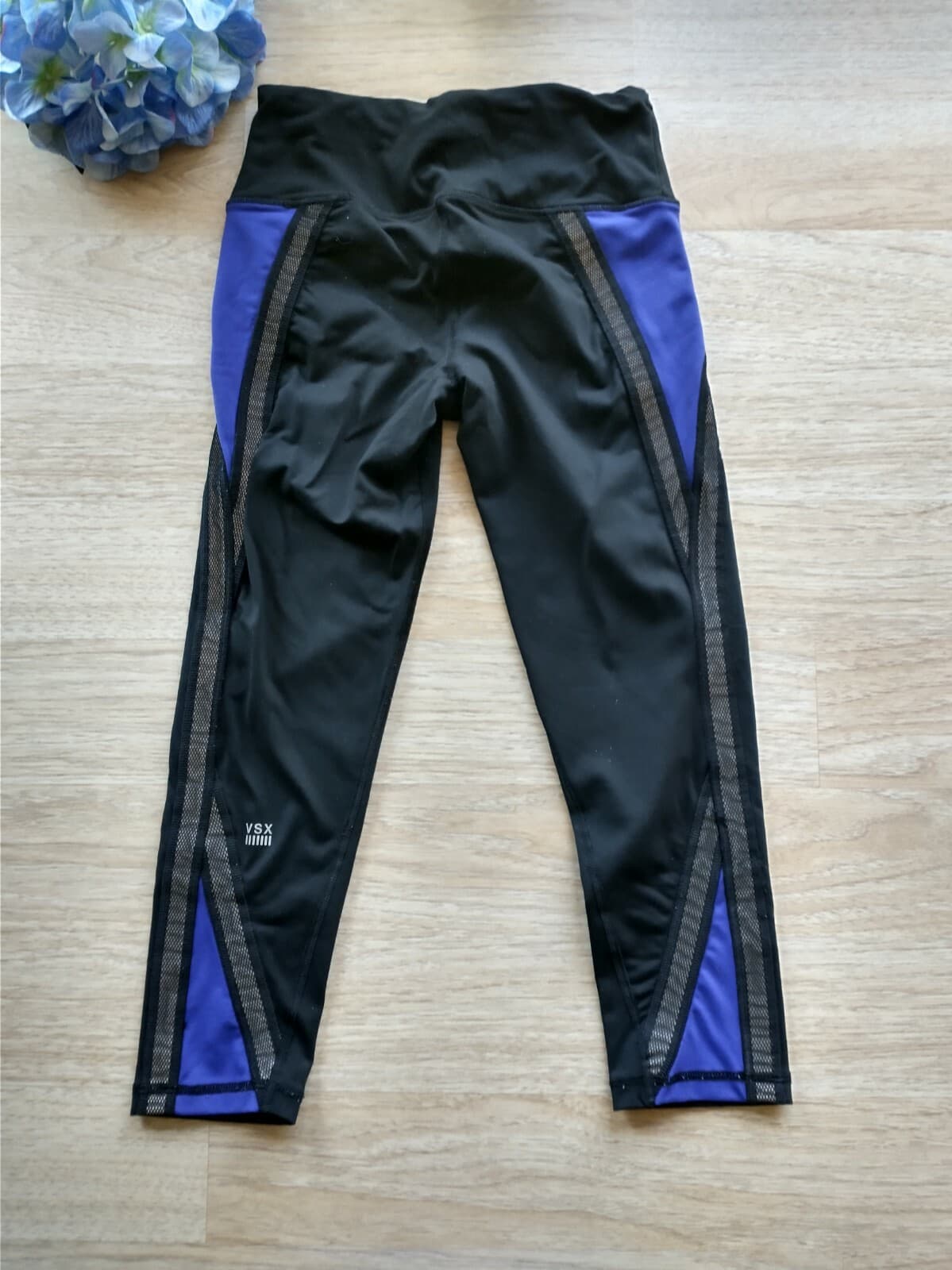 Victoria Secret VSX Capri Knockout Women Activewear Legging Purple Black Sz.XS - Thumbnail 2