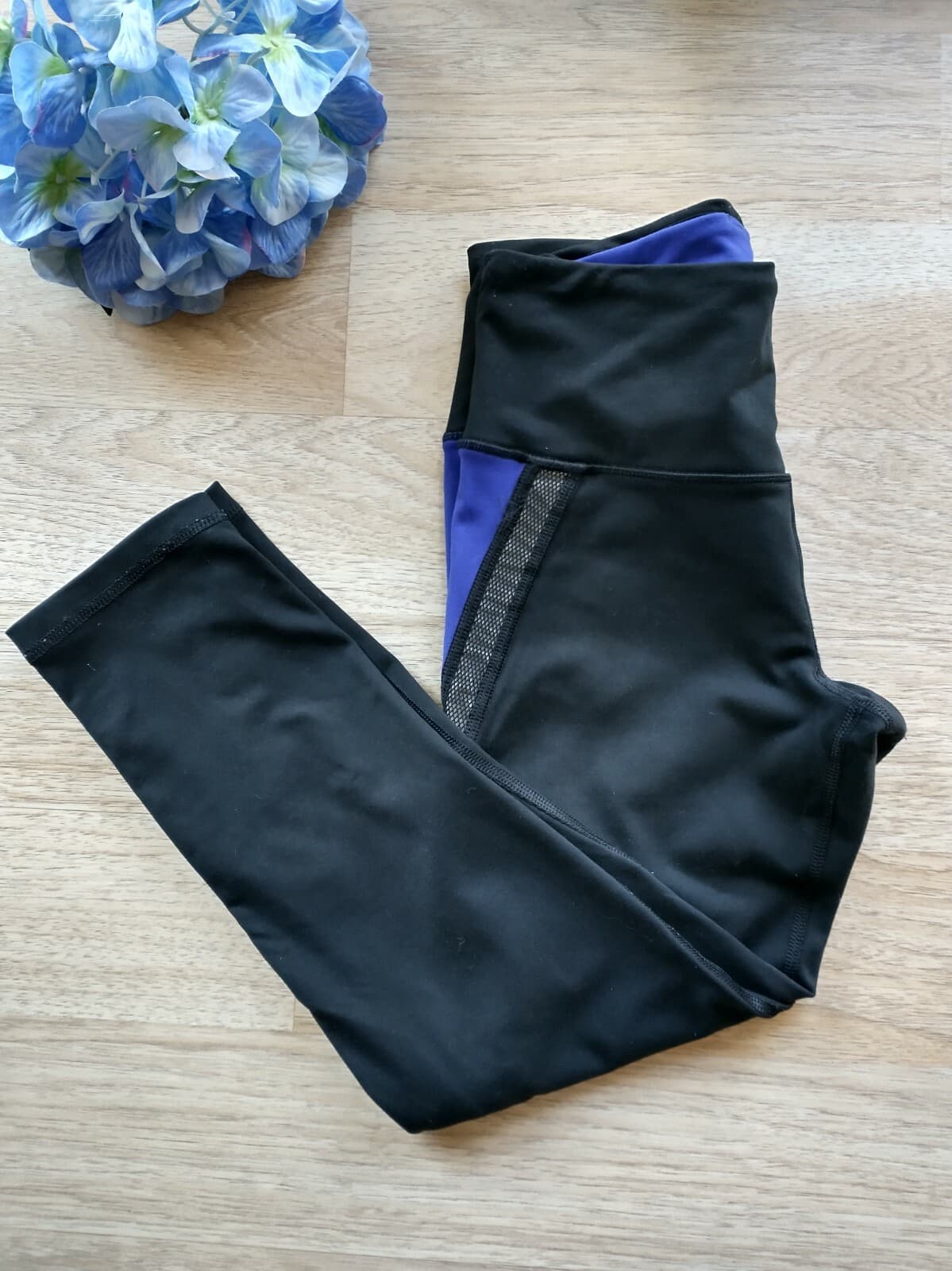 Victoria Secret VSX Capri Knockout Women Activewear Legging Purple Black Sz.XS - Thumbnail 3