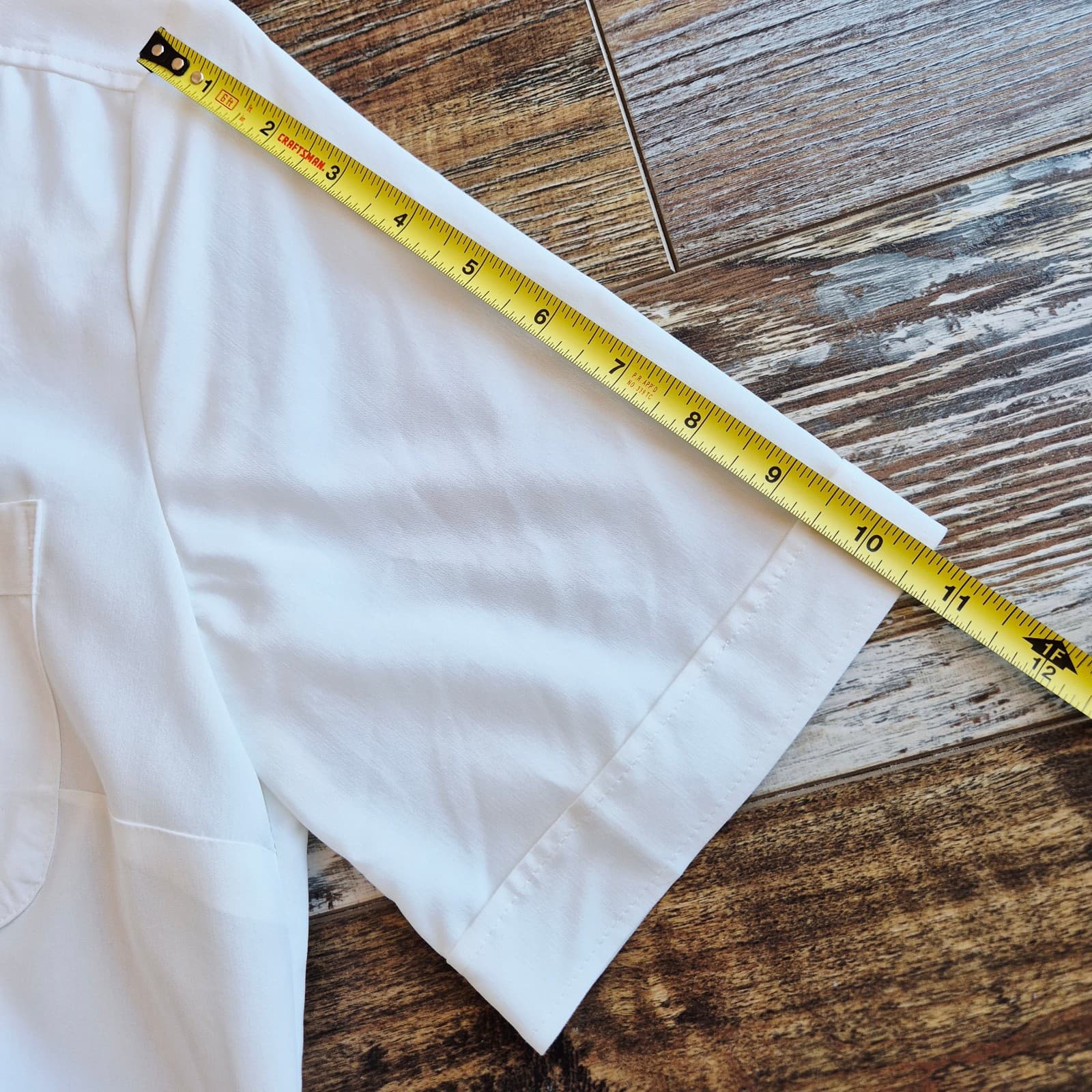NWT Chico's Silky Soft Button-Up Long Shirt 3/4 Sleeve Pocket Alabaster Sz.0 4/6 - Thumbnail 9