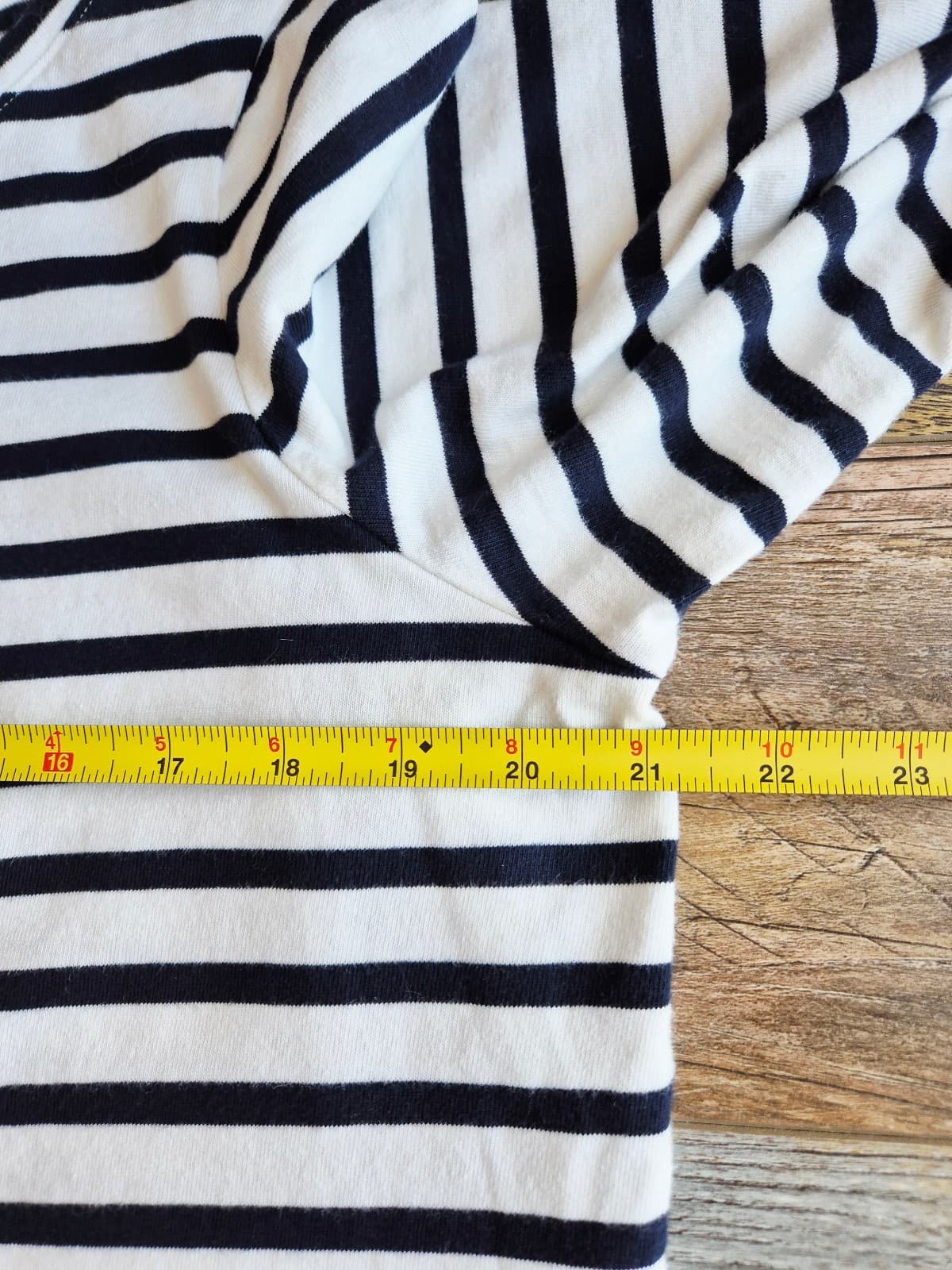 Talbots Embroidered Owl Friends Open Crewneck T-Shirt Stripe Black White Plus X - Thumbnail 11