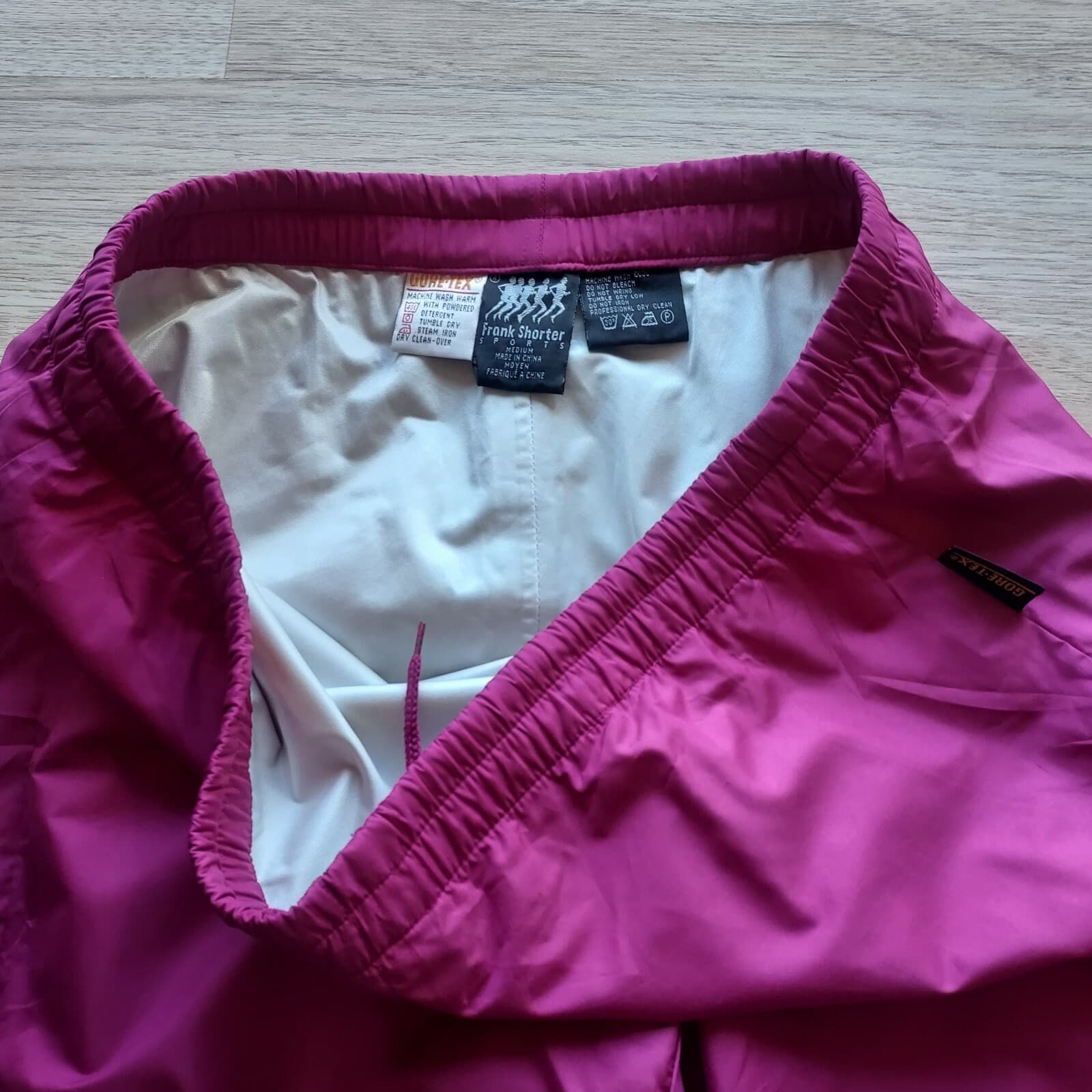 Frank Shorter Gore-Tex Track Running Jogger Pants Pull-On Zip-Ankle Pink Women M - Thumbnail 4