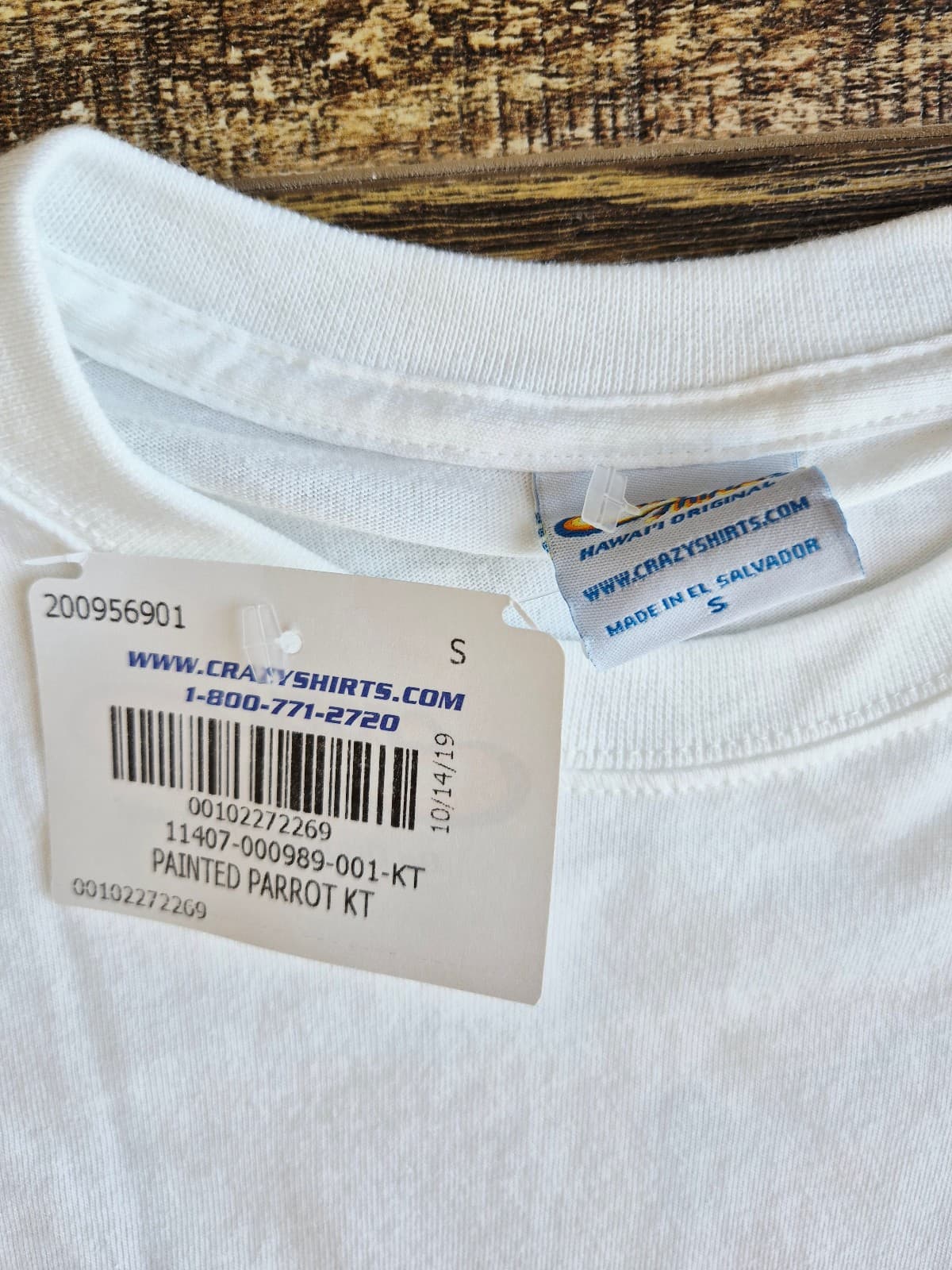 NEW Crazy Shirts Painted Parrot Key West Long Sleeve T-Shirt White Cotton Mens S - Thumbnail 4