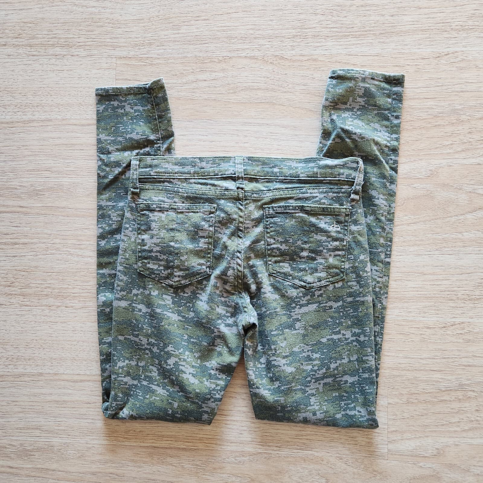 Rag & Bone Camo Stretch Skinny Jeans Zip Pocket Cotton Blend Green Women's 27 - Thumbnail 8