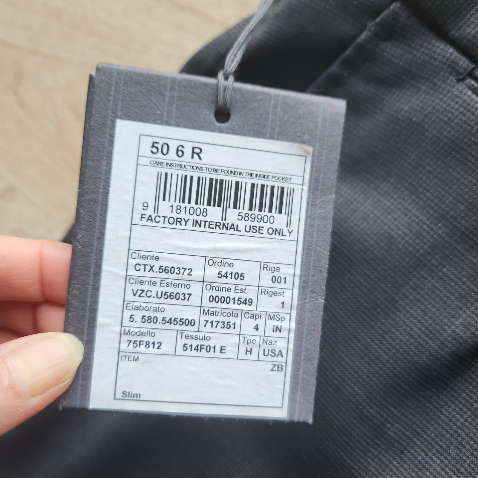 NWT Ermenegildo Zegna Wool Slim Dress Pants Adjustable Waist-Buckle Black 6-50R - Thumbnail 8