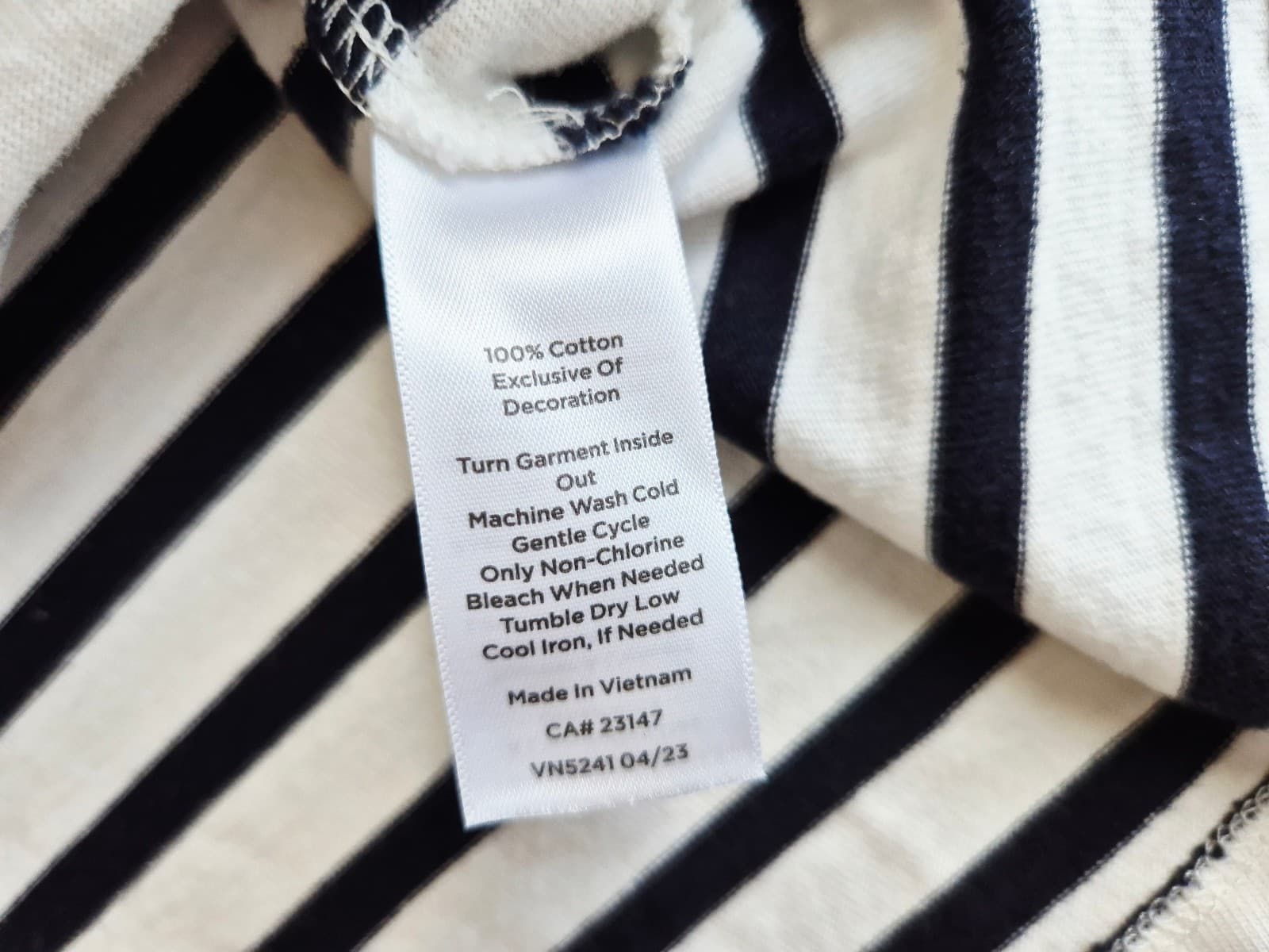 Talbots Embroidered Owl Friends Open Crewneck T-Shirt Stripe Black White Plus X - Thumbnail 9