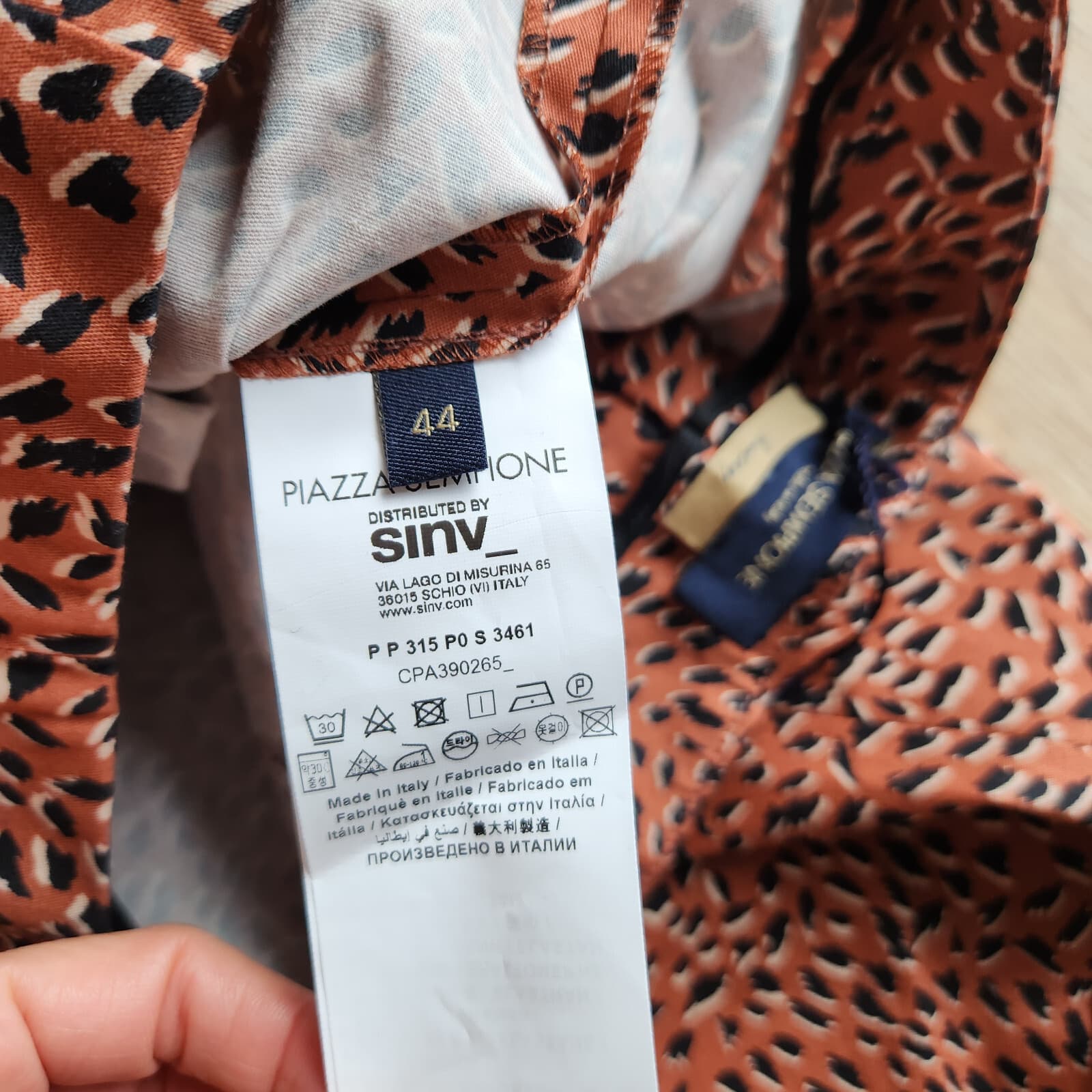 NWT Piazza Sempione $395 Leopard Slim Leg Cropped Trouser Zip Brick Black Sz.44 - Thumbnail 7