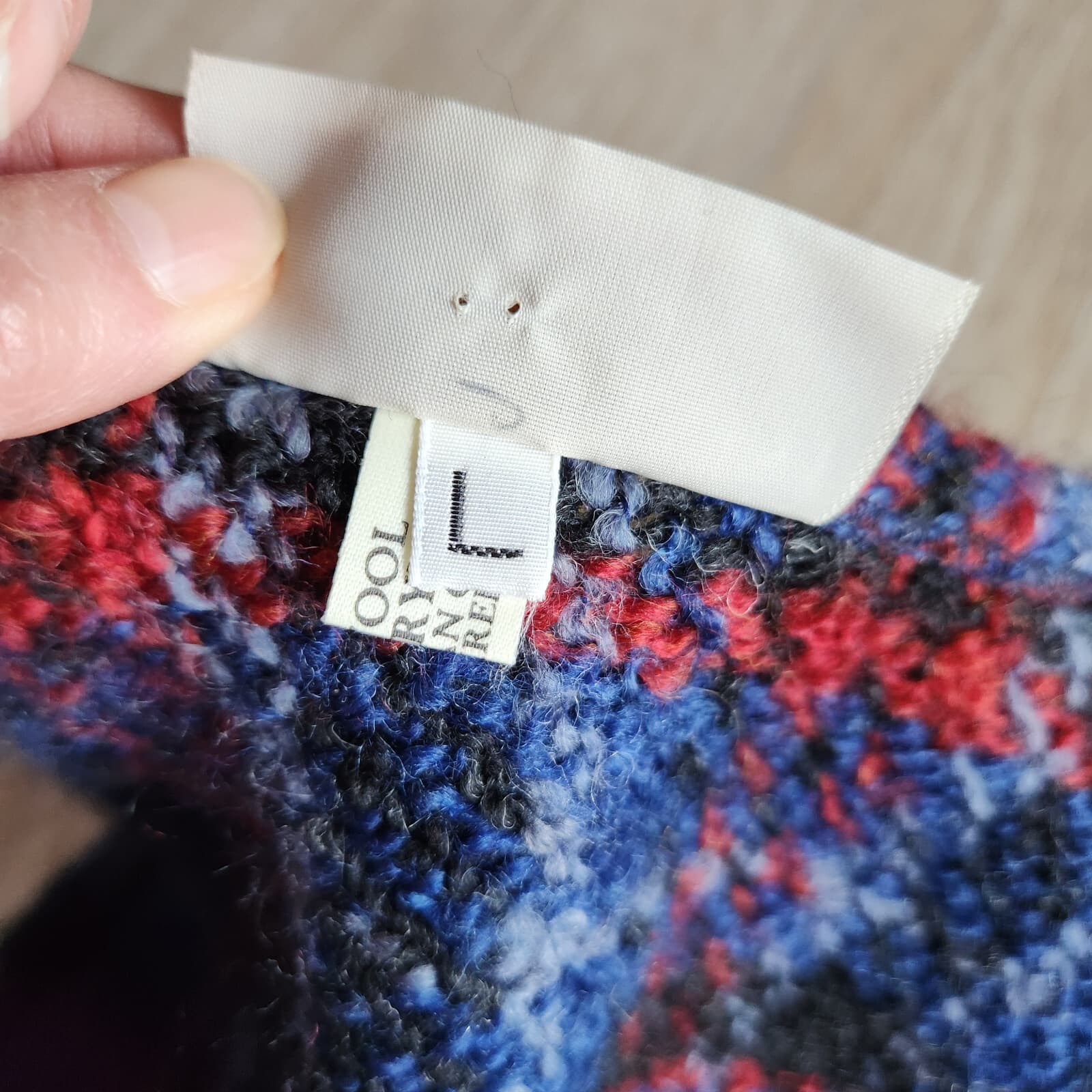 Vintage Boyne Valley Weavers Handcrafted Ireland Plaid Tweed Wool Open Vest Sz.L - Thumbnail 7
