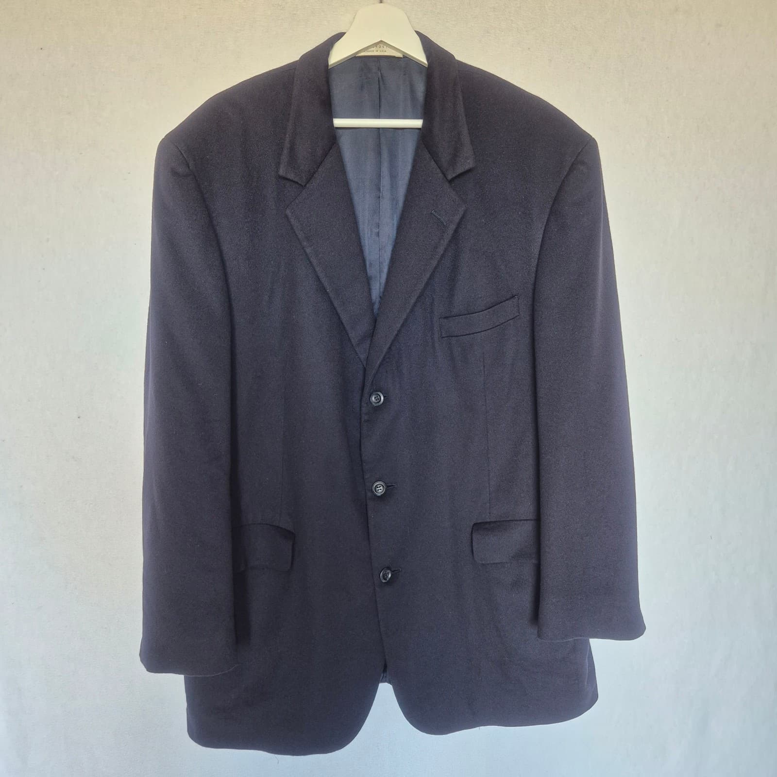 John W. Nordstrom Loro Piana 100% Cashmere Tailored Blazer Sportcoat Navy Men 46 - Thumbnail 4