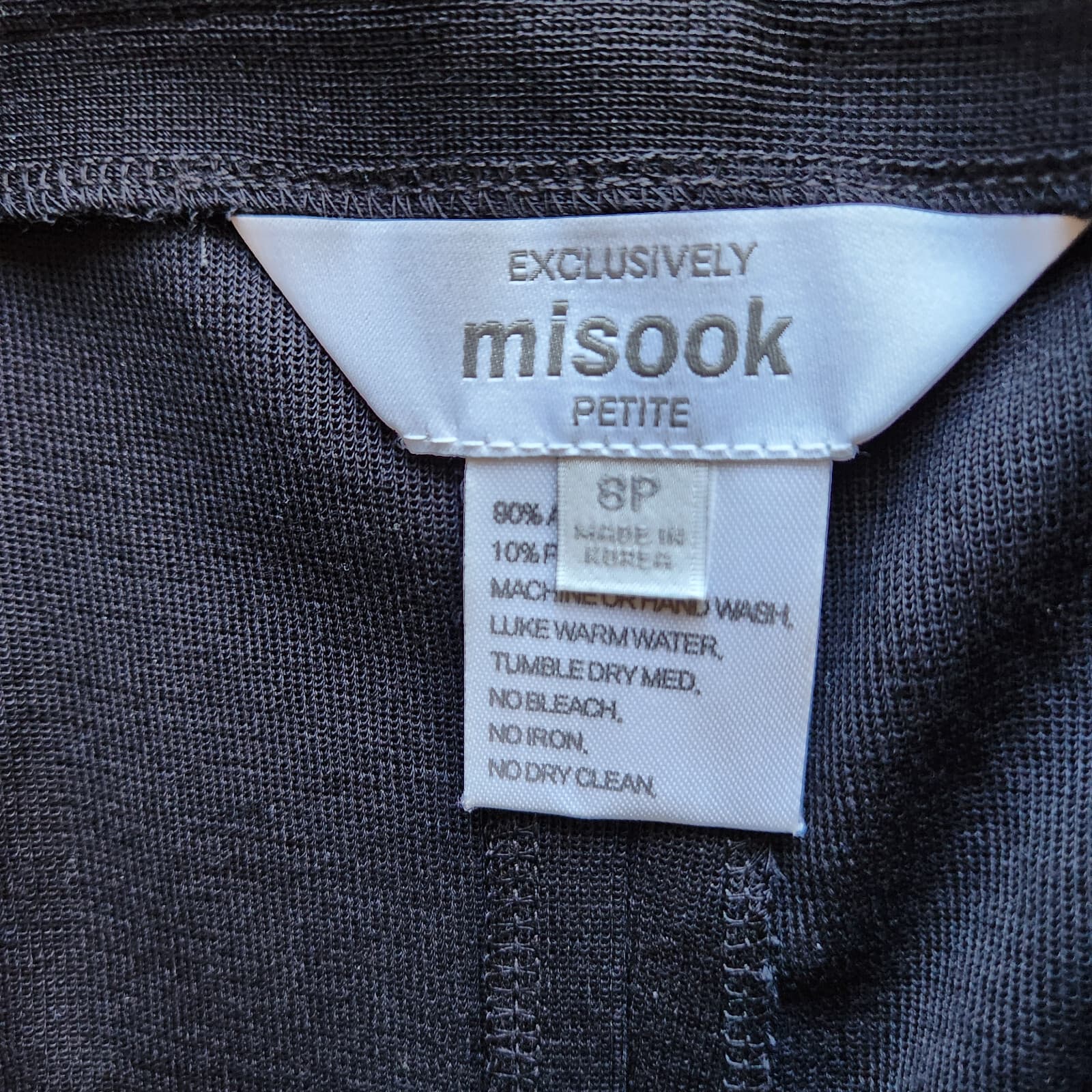 Exclusively Misook Bootcut Pants Zip Stretch Knit Acrylic Black Women's 8P - Thumbnail 9