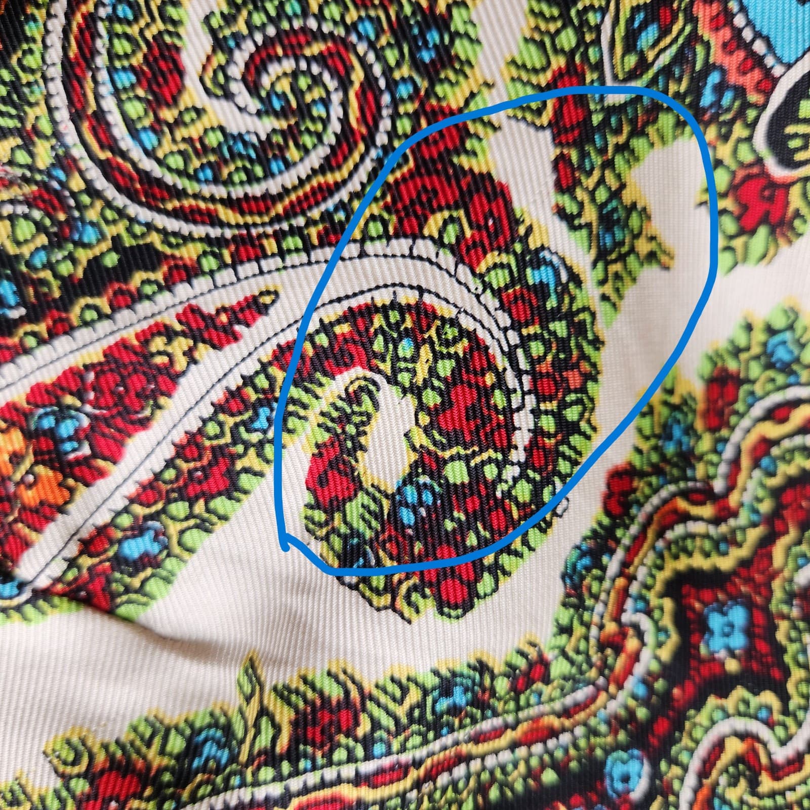 Vintage Talbots Pure Silk Paisley Button-Up Shirt Long Sleeve Green Petites 16W - Thumbnail 11