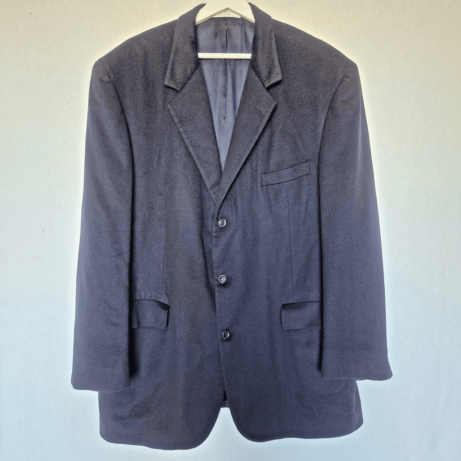 John W. Nordstrom Loro Piana 100% Cashmere Tailored Blazer Sportcoat Navy Men 46 - Thumbnail 3