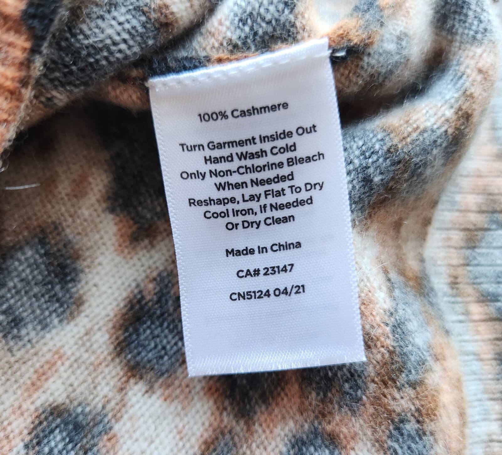 Talbots 100% Cashmere Leopard Audrey Sweater 3/4 Sleeve Crewneck Brown Women's M - Thumbnail 9