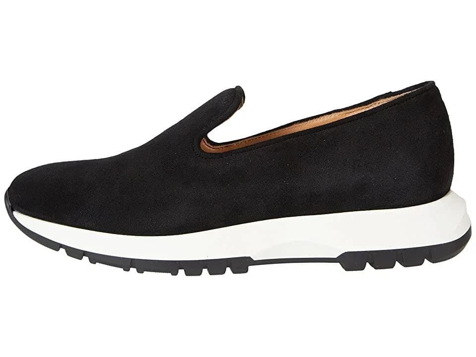 Aquatalia Made in Italy Karsyn Slip-On Comfort Sneakers Black Suede Women US8.5M - Thumbnail 4