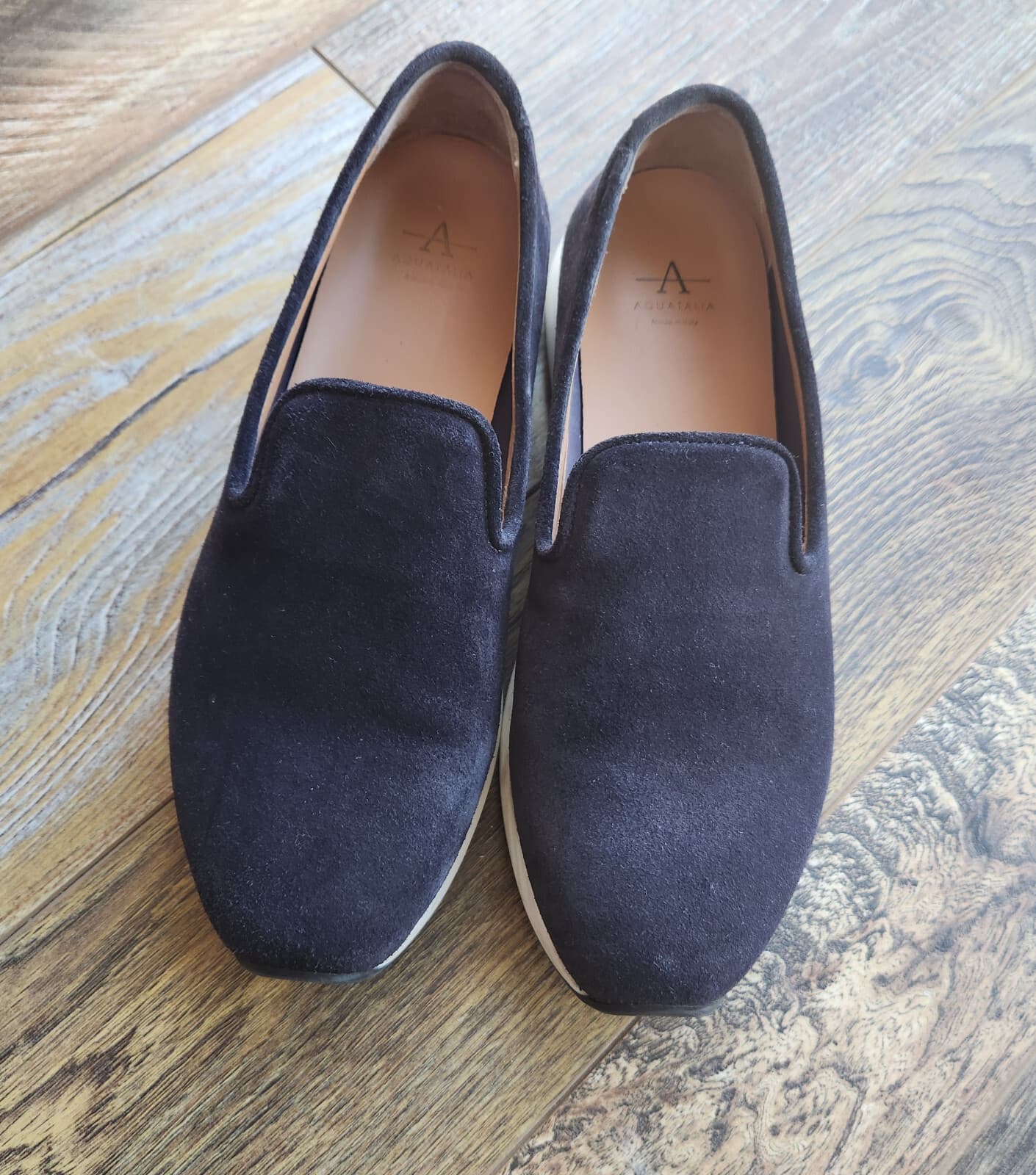 Aquatalia Made in Italy Karsyn Slip-On Comfort Sneakers Black Suede Women US8.5M - Thumbnail 5
