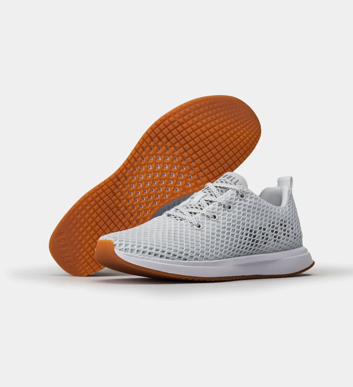 Nobull Mesh Runner Sneakers Lace-Up Flexible Support White Unisex US M8.5 W10 - Thumbnail 2