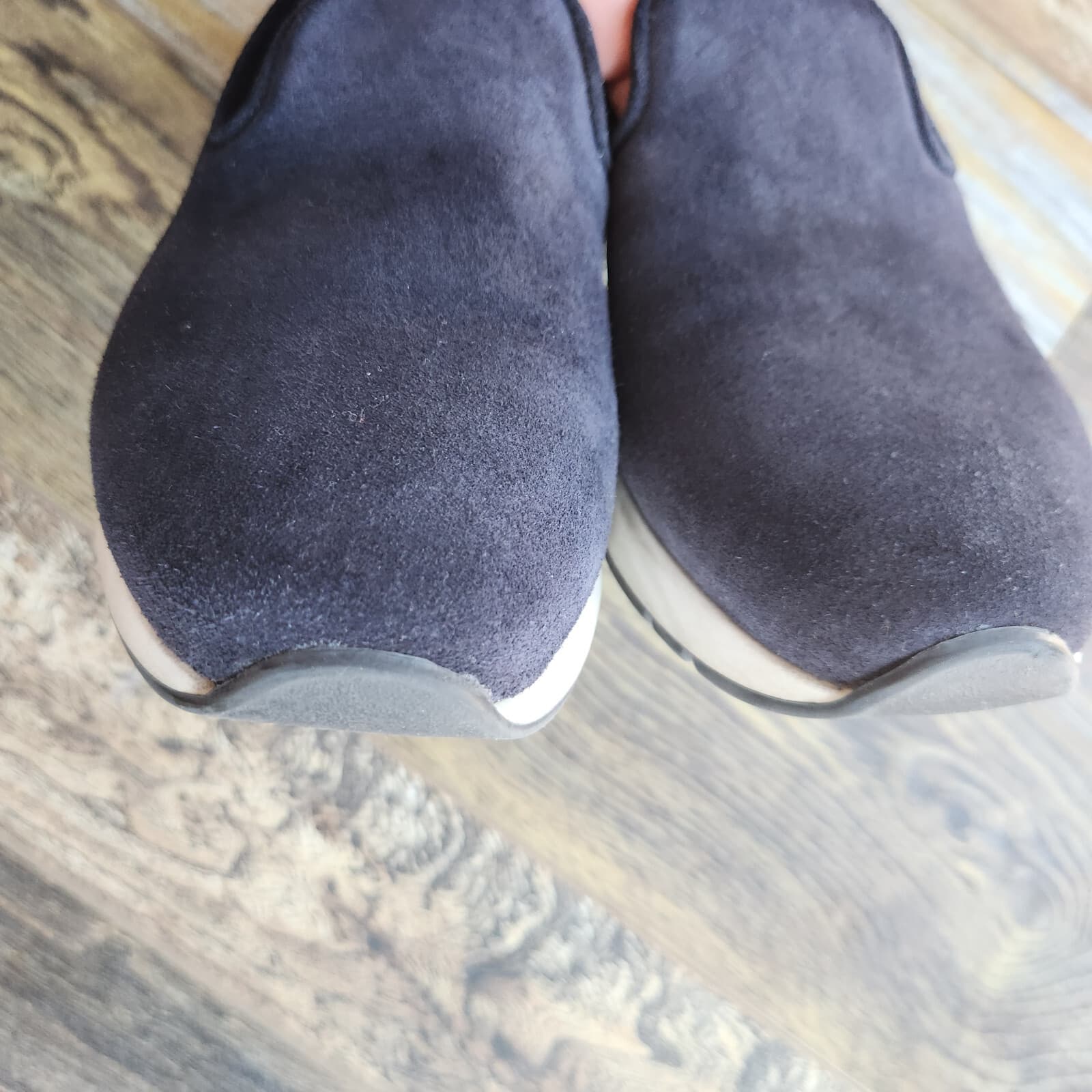 Aquatalia Made in Italy Karsyn Slip-On Comfort Sneakers Black Suede Women US8.5M - Thumbnail 9