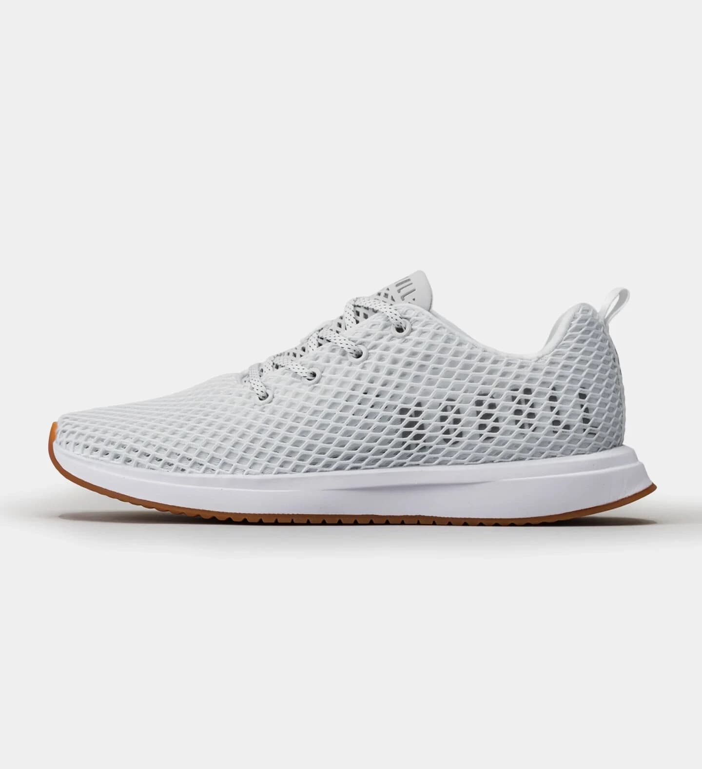 Nobull Mesh Runner Sneakers Lace-Up Flexible Support White Unisex US M8.5 W10 - Thumbnail 3