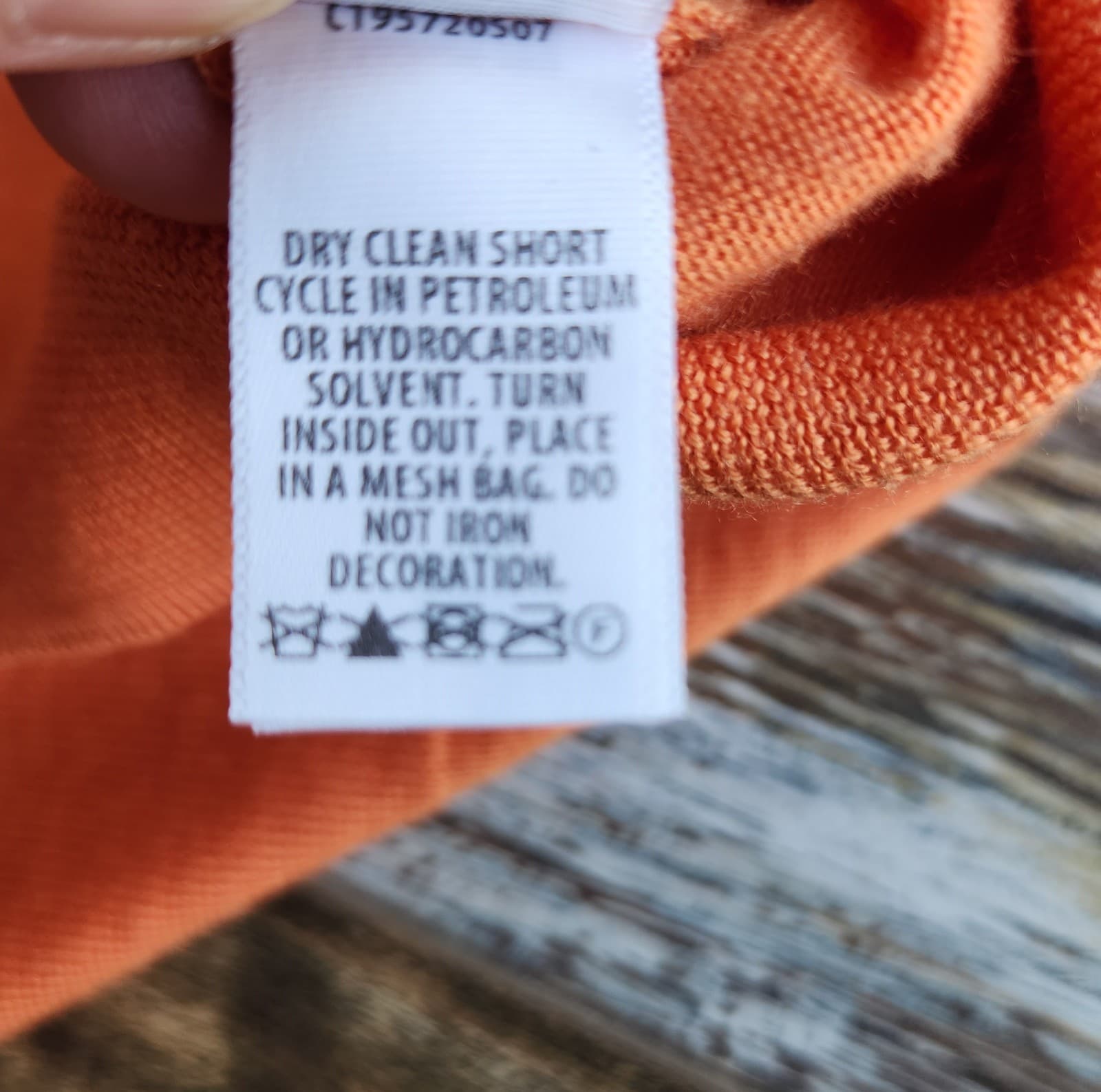 ST. JOHN Wool Silk Blend Ombre Dip Dye V-Neck Tunic Sweater Orange Women's XL - Thumbnail 8