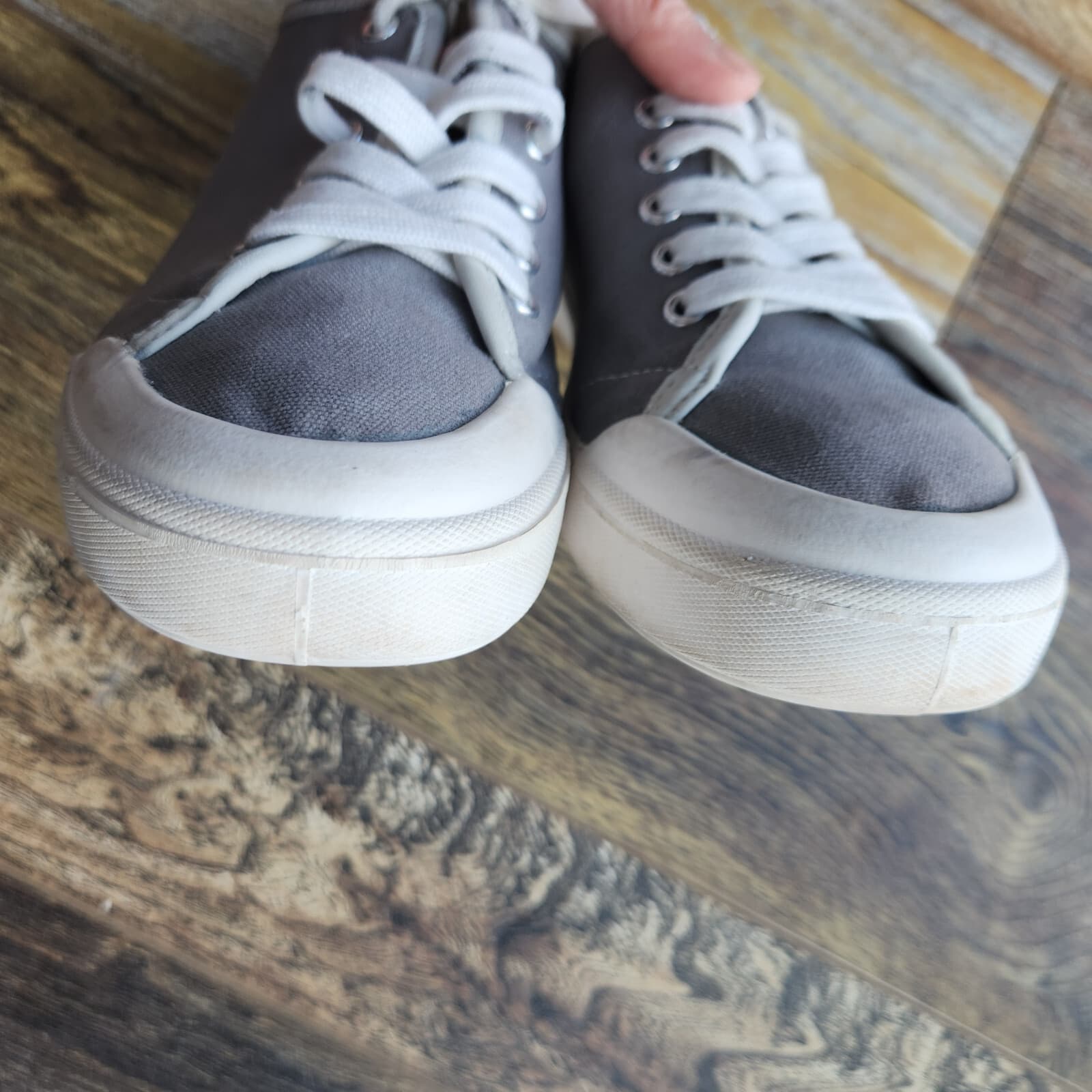 Rag & Bone Standard Issue Canvas Fashion Sneaker Lace-Up Grey White Women's 6.5 - Thumbnail 7