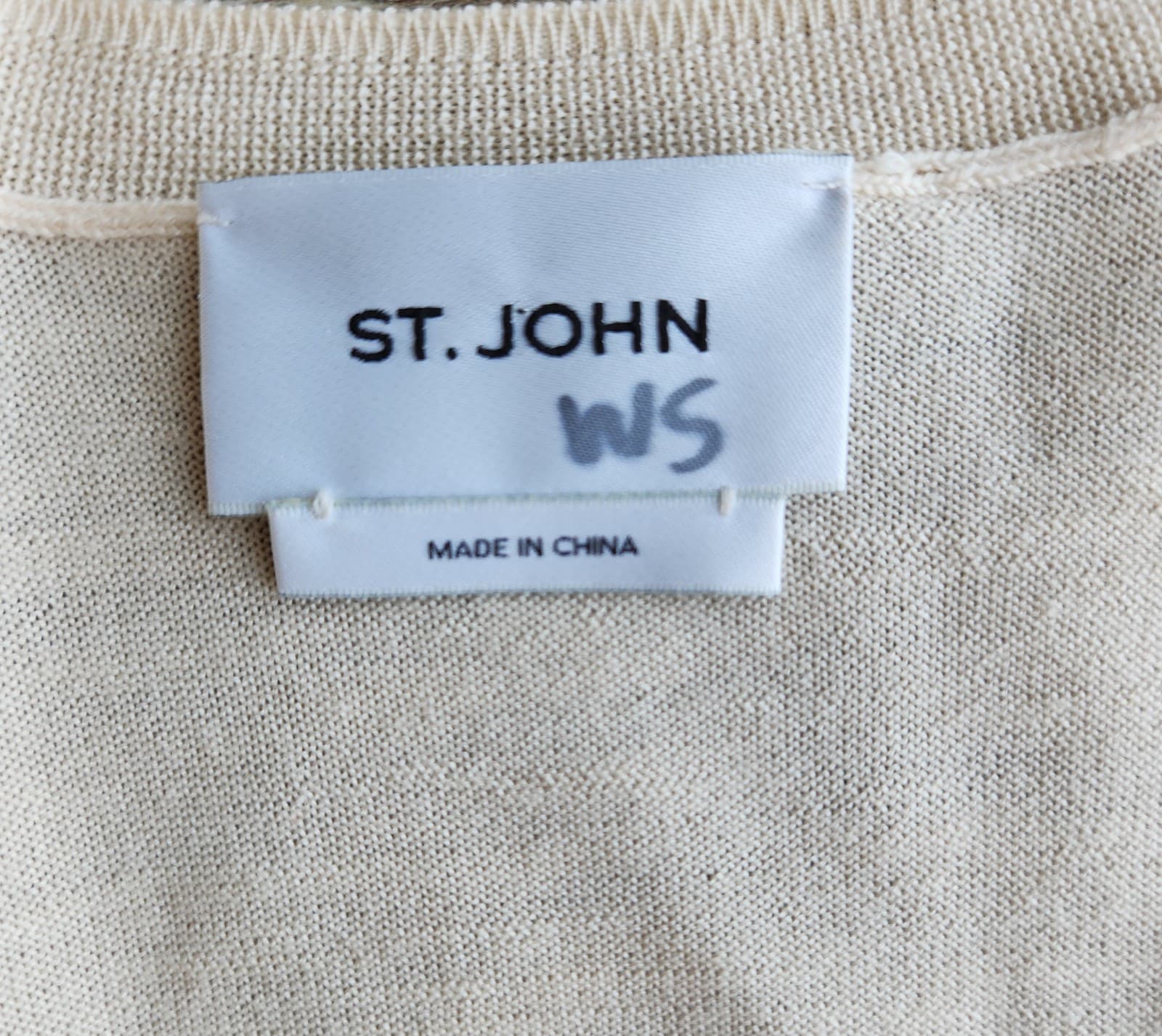 ST. JOHN Wool Silk Blend Ombre Dip Dye V-Neck Tunic Sweater Orange Women's XL - Thumbnail 6