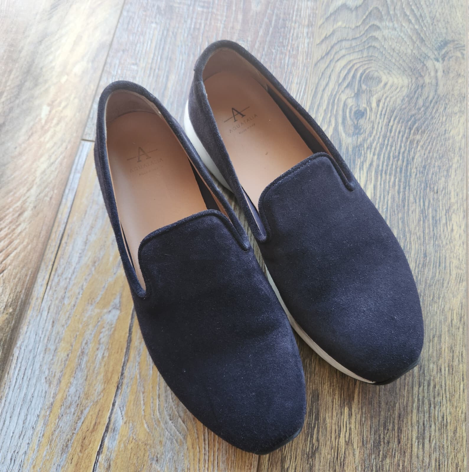 Aquatalia Made in Italy Karsyn Slip-On Comfort Sneakers Black Suede Women US8.5M - Thumbnail 3