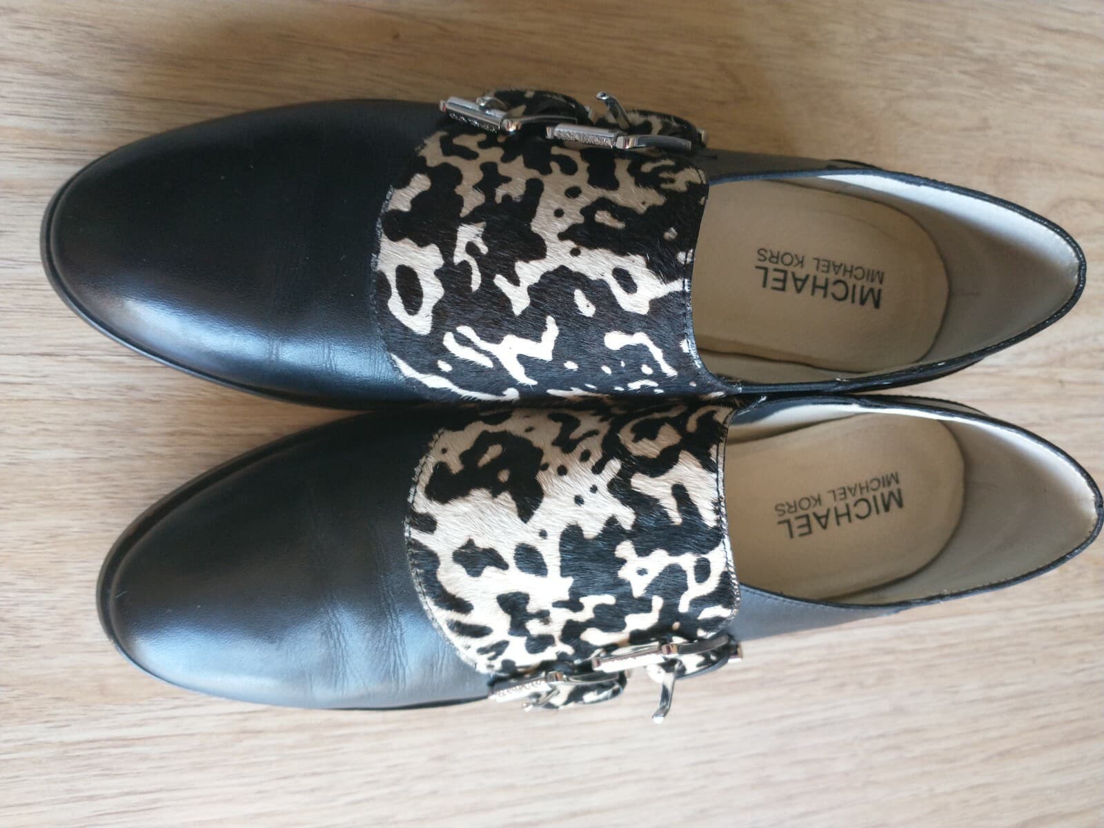 Michael Kors Saylor Dyed Cow Hair Calf Black Leather Slip On Shoes Loafer US8.5M - Thumbnail 6