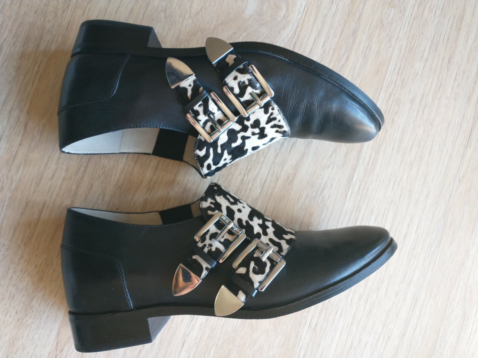 Michael Kors Saylor Dyed Cow Hair Calf Black Leather Slip On Shoes Loafer US8.5M - Thumbnail 8