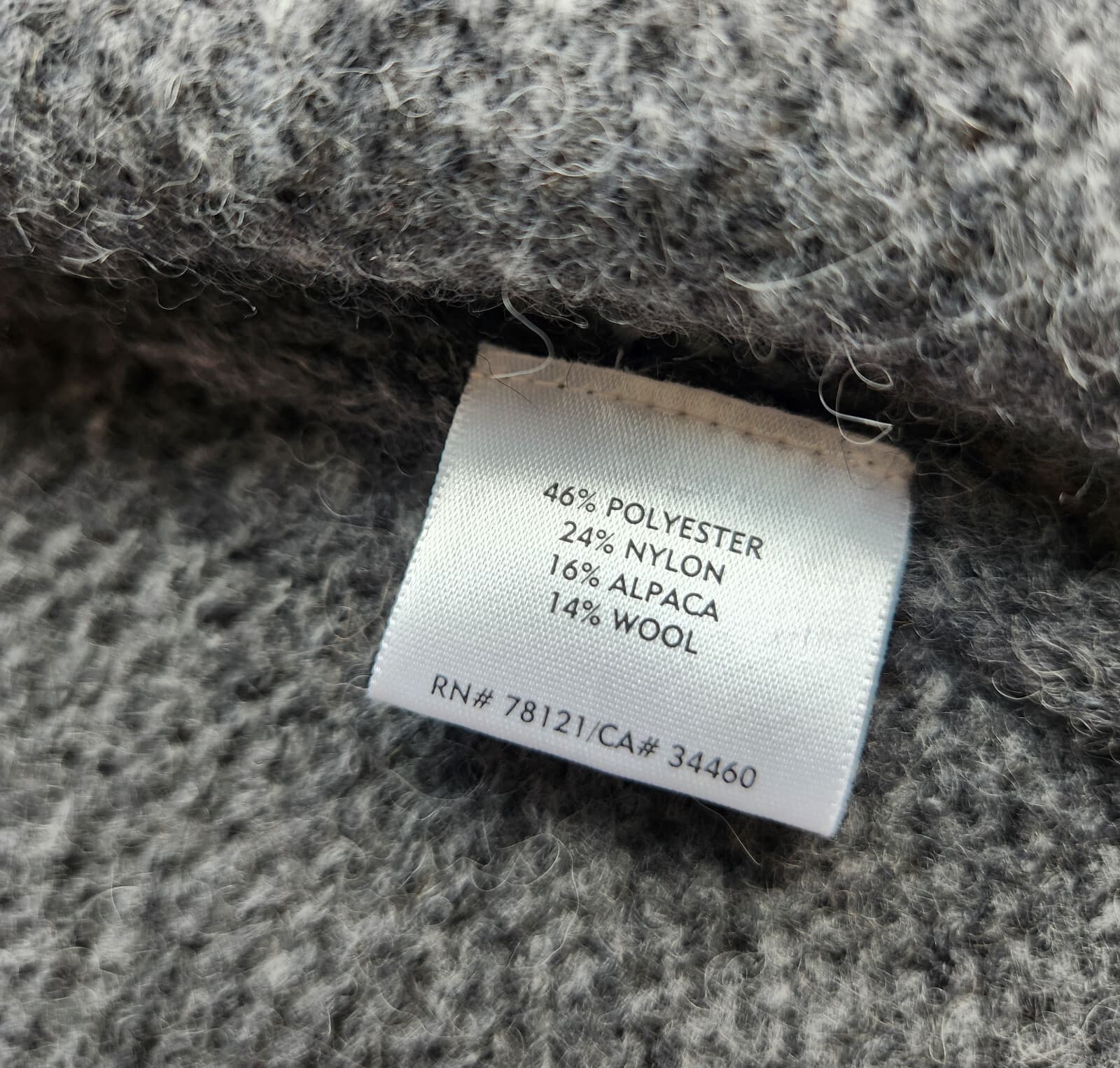 EILEEN FISHER Alpaca Blend Open Front Duster Cardigan Open Knit Grey Women's M - Thumbnail 10