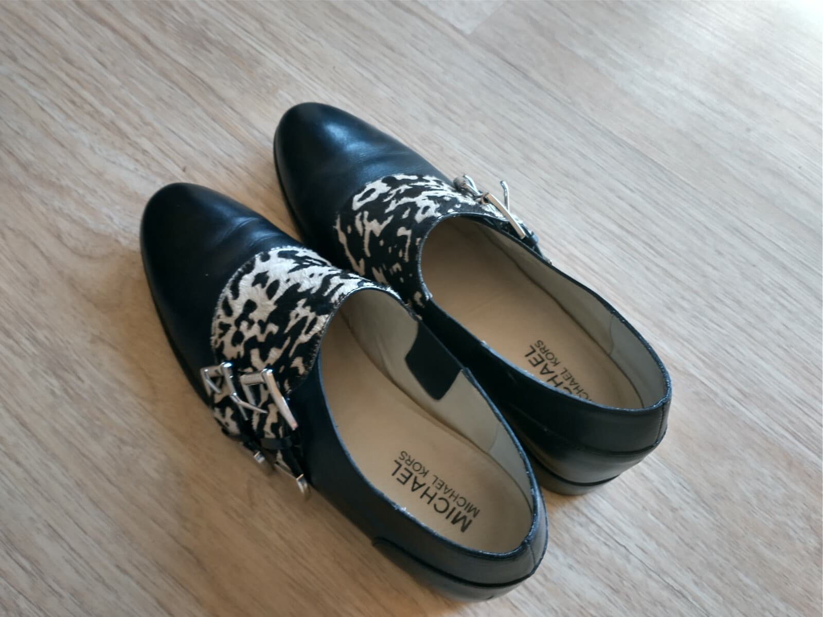 Michael Kors Saylor Dyed Cow Hair Calf Black Leather Slip On Shoes Loafer US8.5M - Thumbnail 4