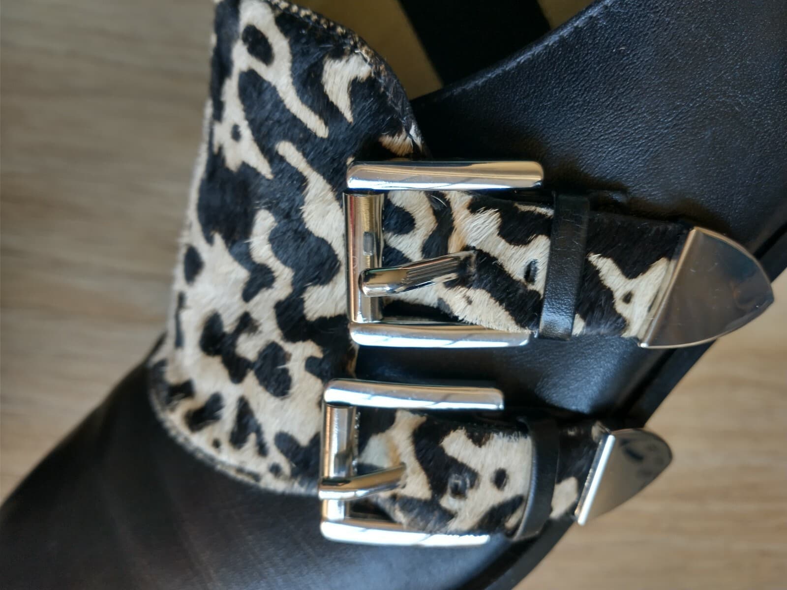 Michael Kors Saylor Dyed Cow Hair Calf Black Leather Slip On Shoes Loafer US8.5M - Thumbnail 9