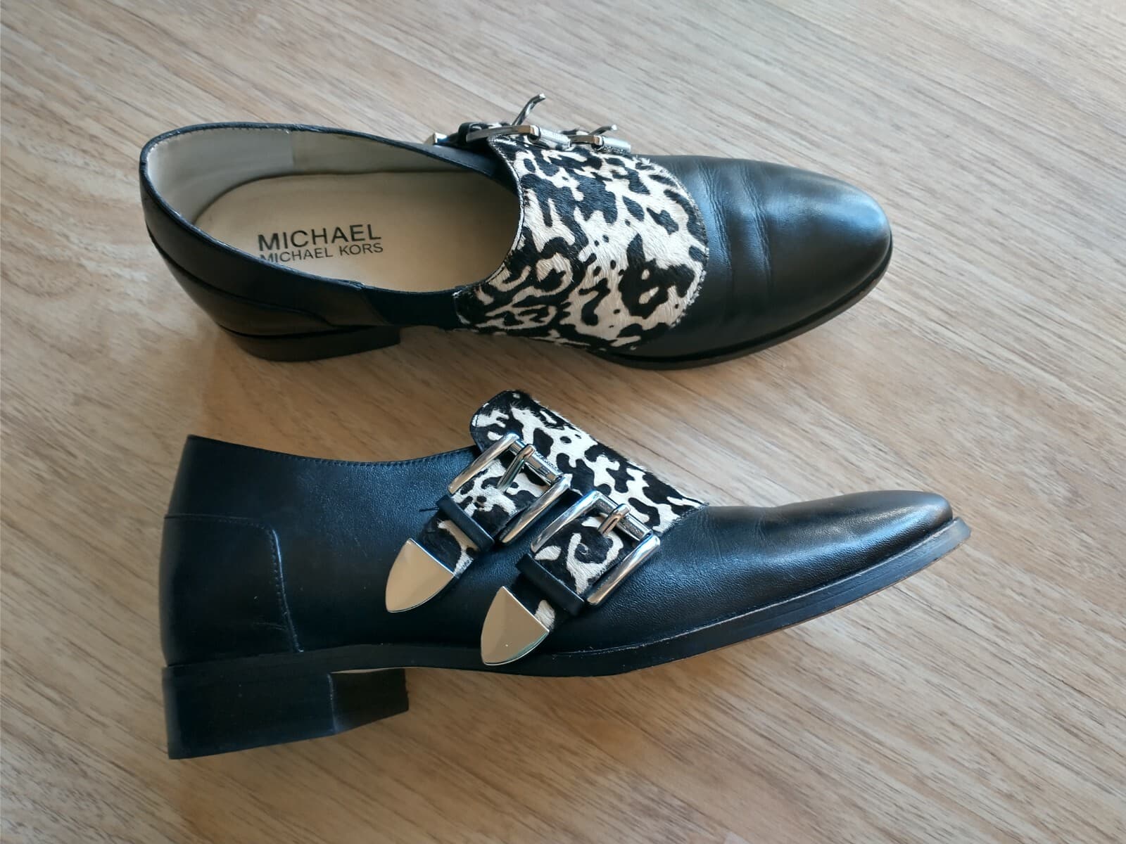 Michael Kors Saylor Dyed Cow Hair Calf Black Leather Slip On Shoes Loafer US8.5M - Thumbnail 5