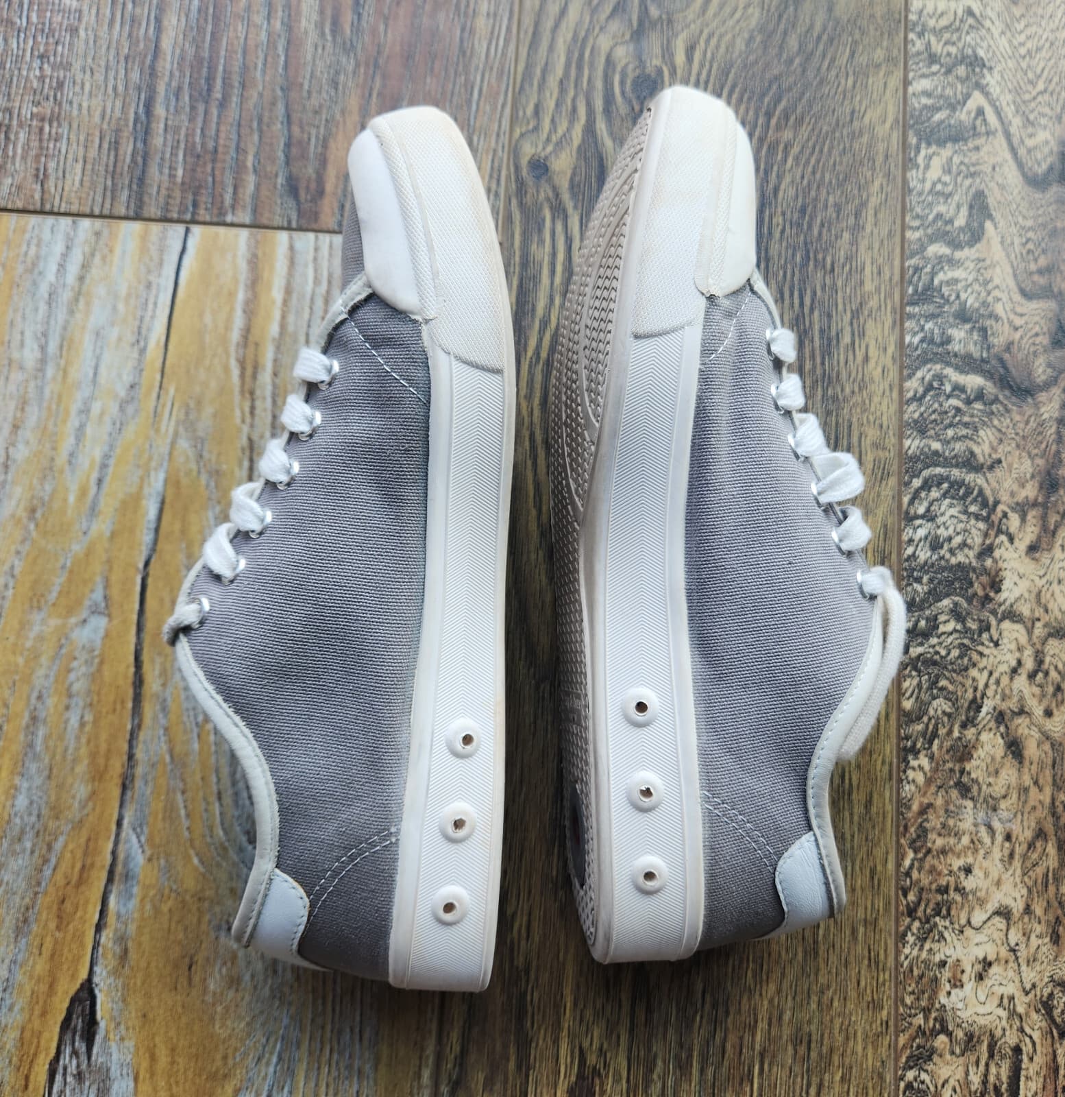 Rag & Bone Standard Issue Canvas Fashion Sneaker Lace-Up Grey White Women's 6.5 - Thumbnail 5