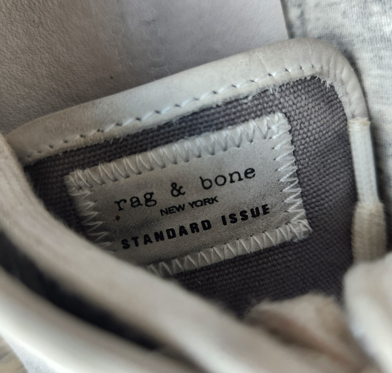 Rag & Bone Standard Issue Canvas Fashion Sneaker Lace-Up Grey White Women's 6.5 - Thumbnail 9