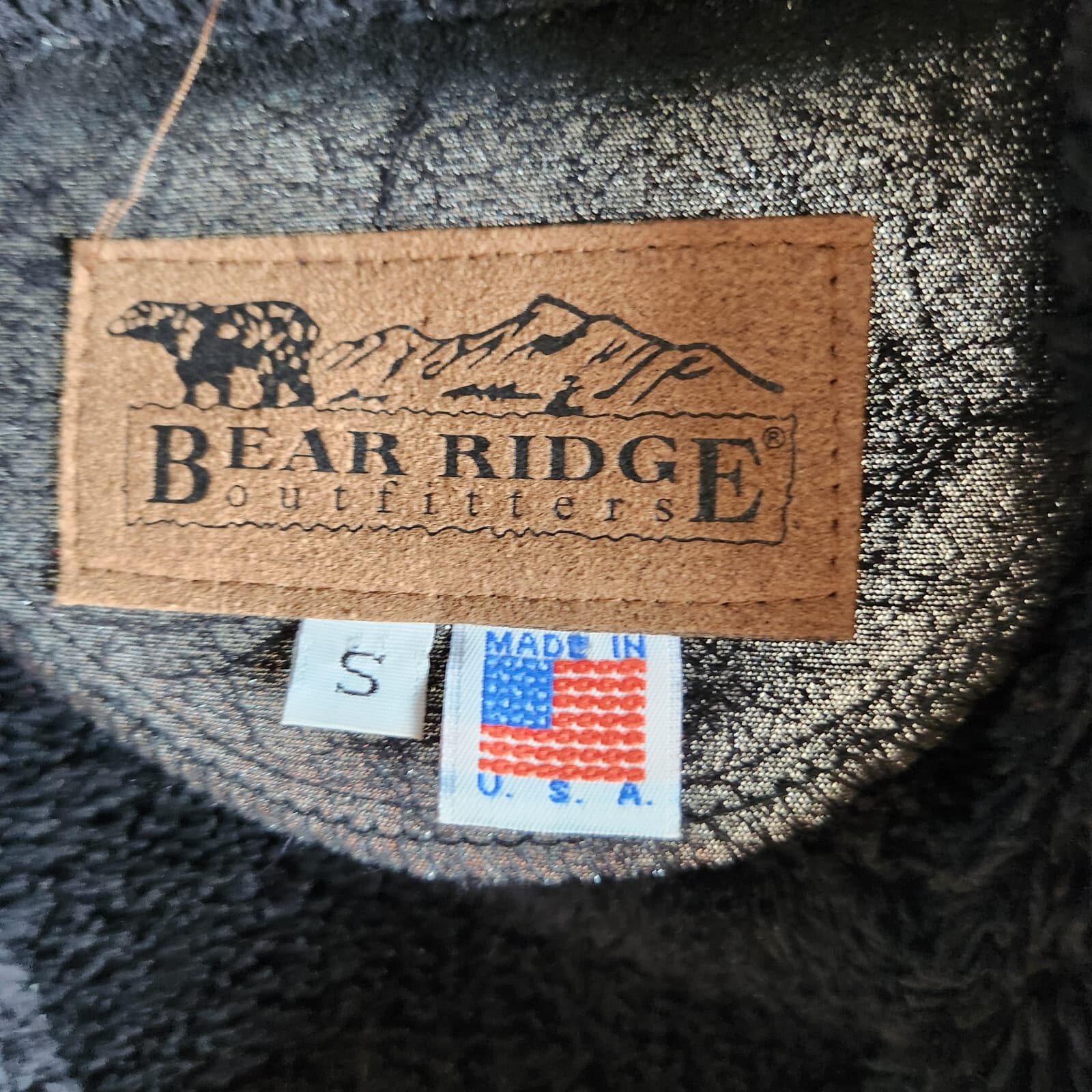 Vintage Bear Ridge Outfitters Fleece Lined Hood Jacket Zip Metallic Silver Sz.S - Thumbnail 8