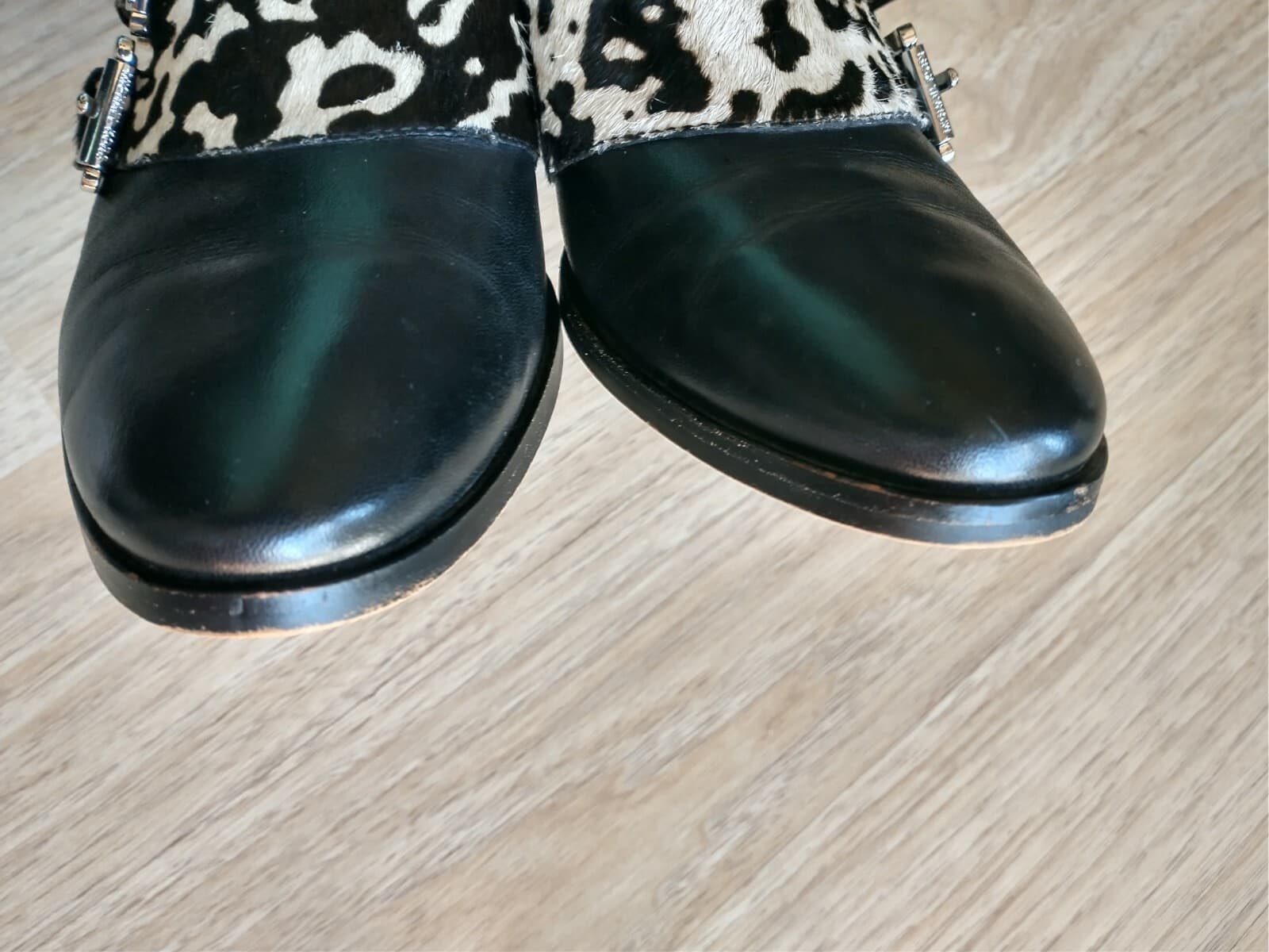 Michael Kors Saylor Dyed Cow Hair Calf Black Leather Slip On Shoes Loafer US8.5M - Thumbnail 11
