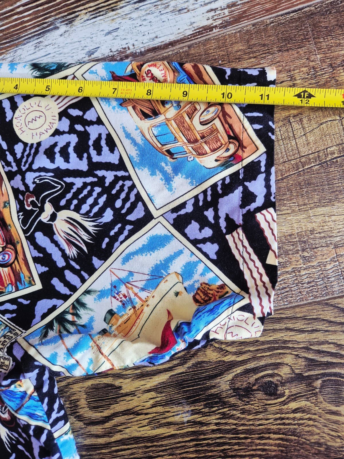 Vintage Joe Kealoha's Hula Postcard Car Islands Hawaiian Shirt Men's Bust 52" XL - Thumbnail 8