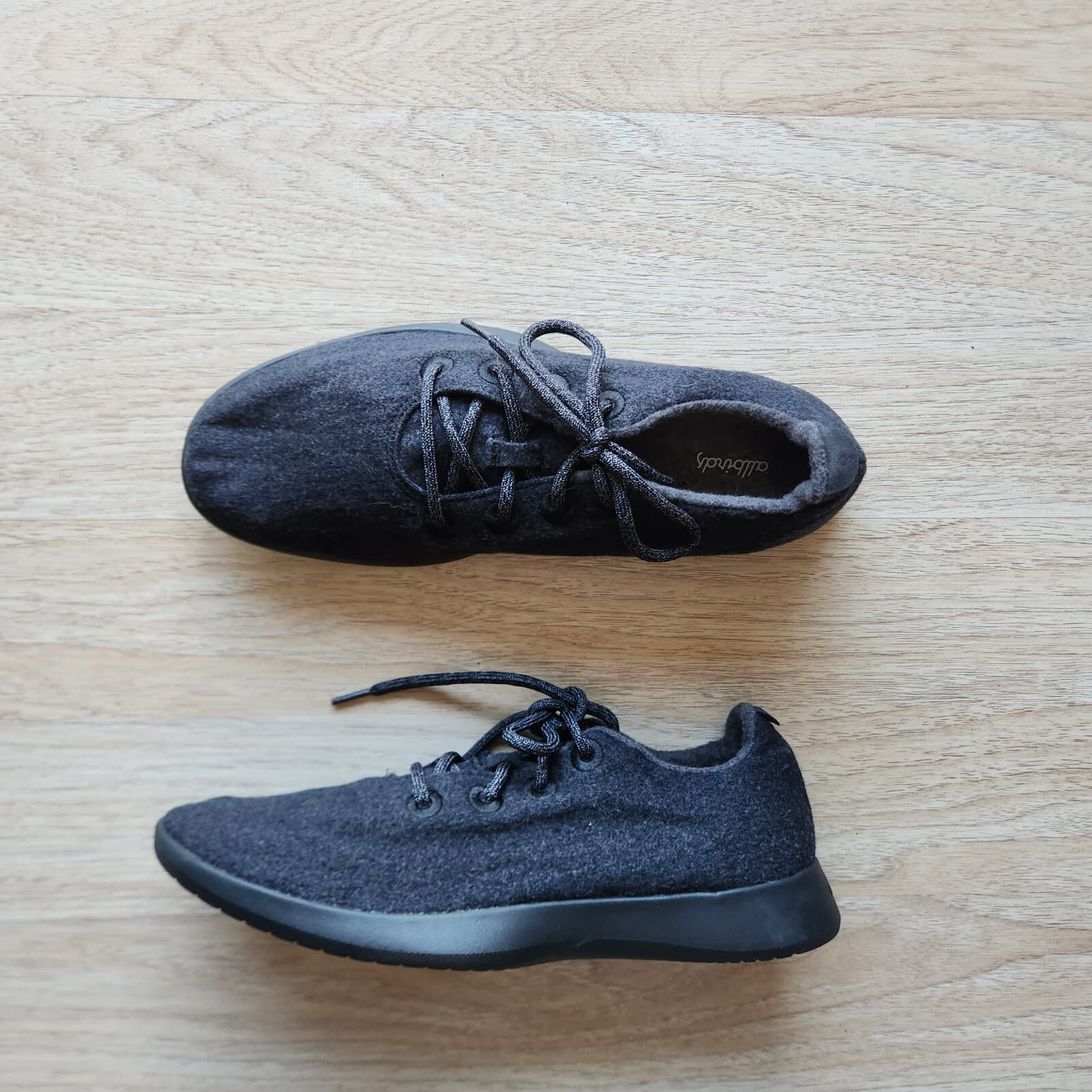 Allbirds The Wool Runner Sneaker Supper Fine NZ Merino Wool Lace Black Men's 13 - Thumbnail 3