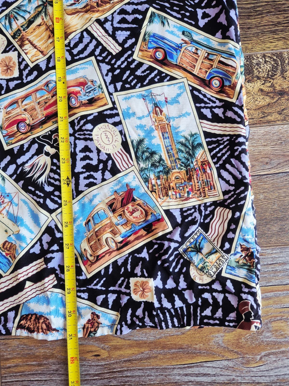 Vintage Joe Kealoha's Hula Postcard Car Islands Hawaiian Shirt Men's Bust 52" XL - Thumbnail 10