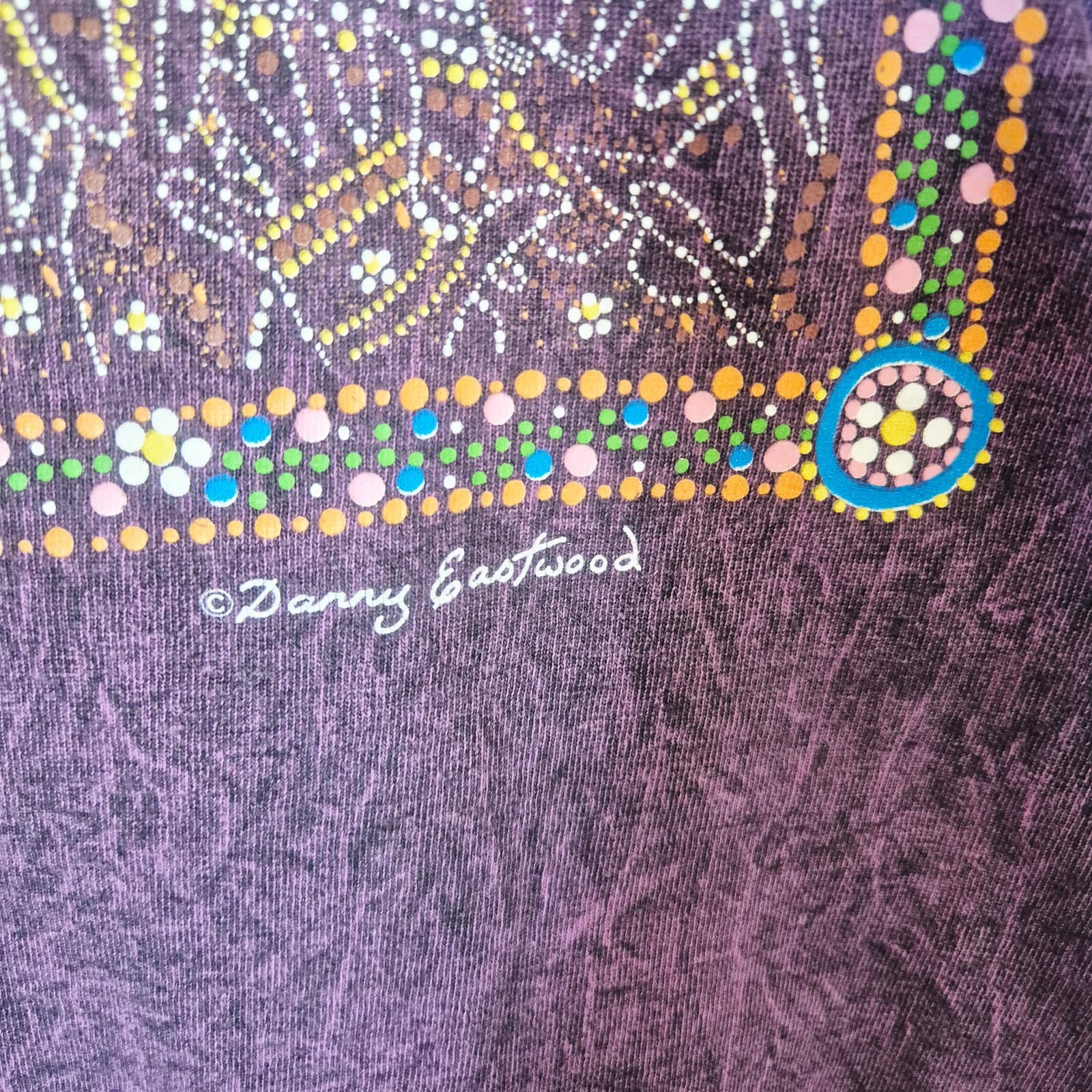 Vintage Gooses Aboriginal Art Animal Australia T-Shirt Cotton Acid-Purple Sz.M - Thumbnail 8