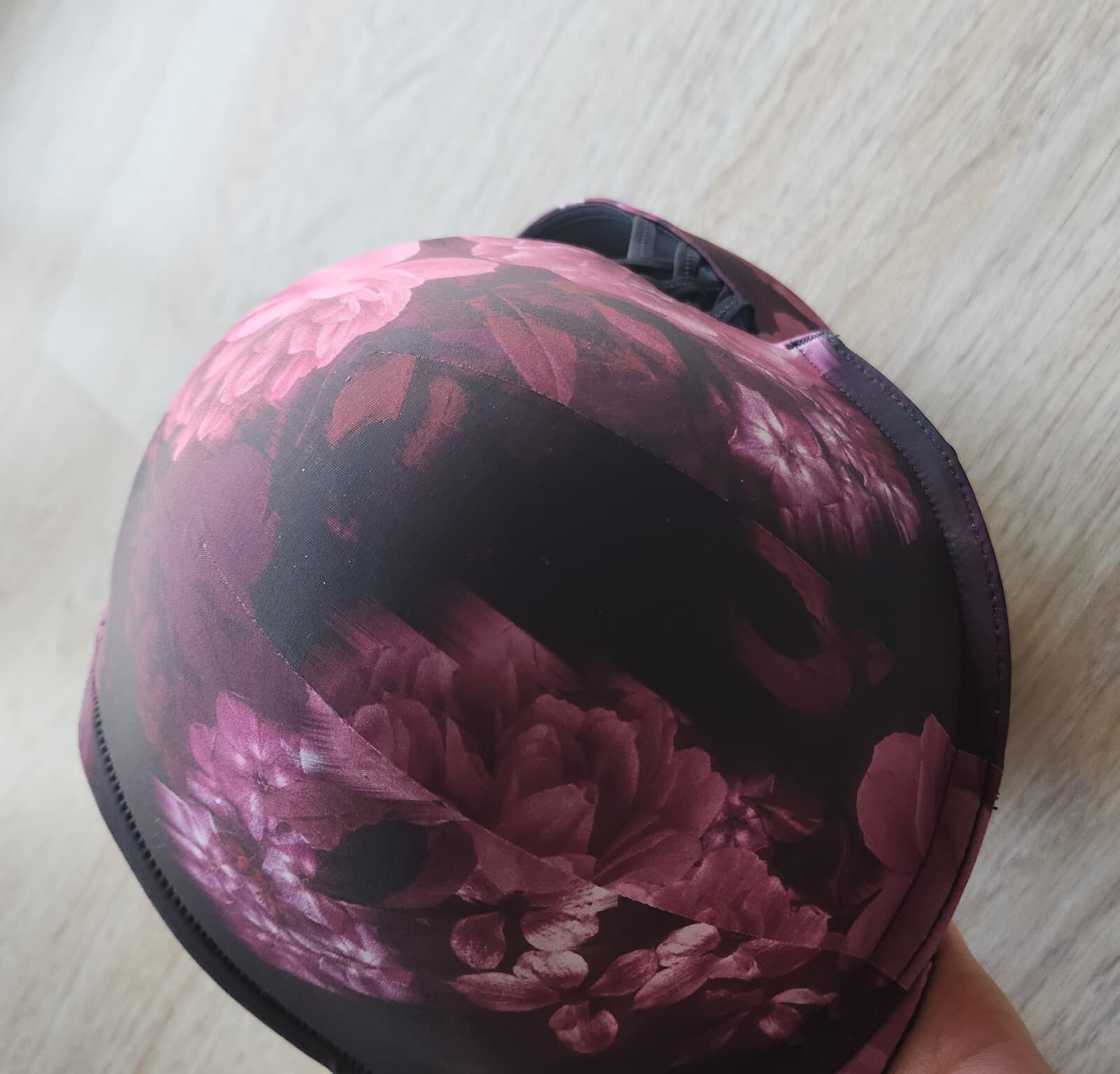 NWT Torrid Curve Floral Push-Up Plunge Bra 360 Back Smoothing Black Pink Sz.48C - Thumbnail 3