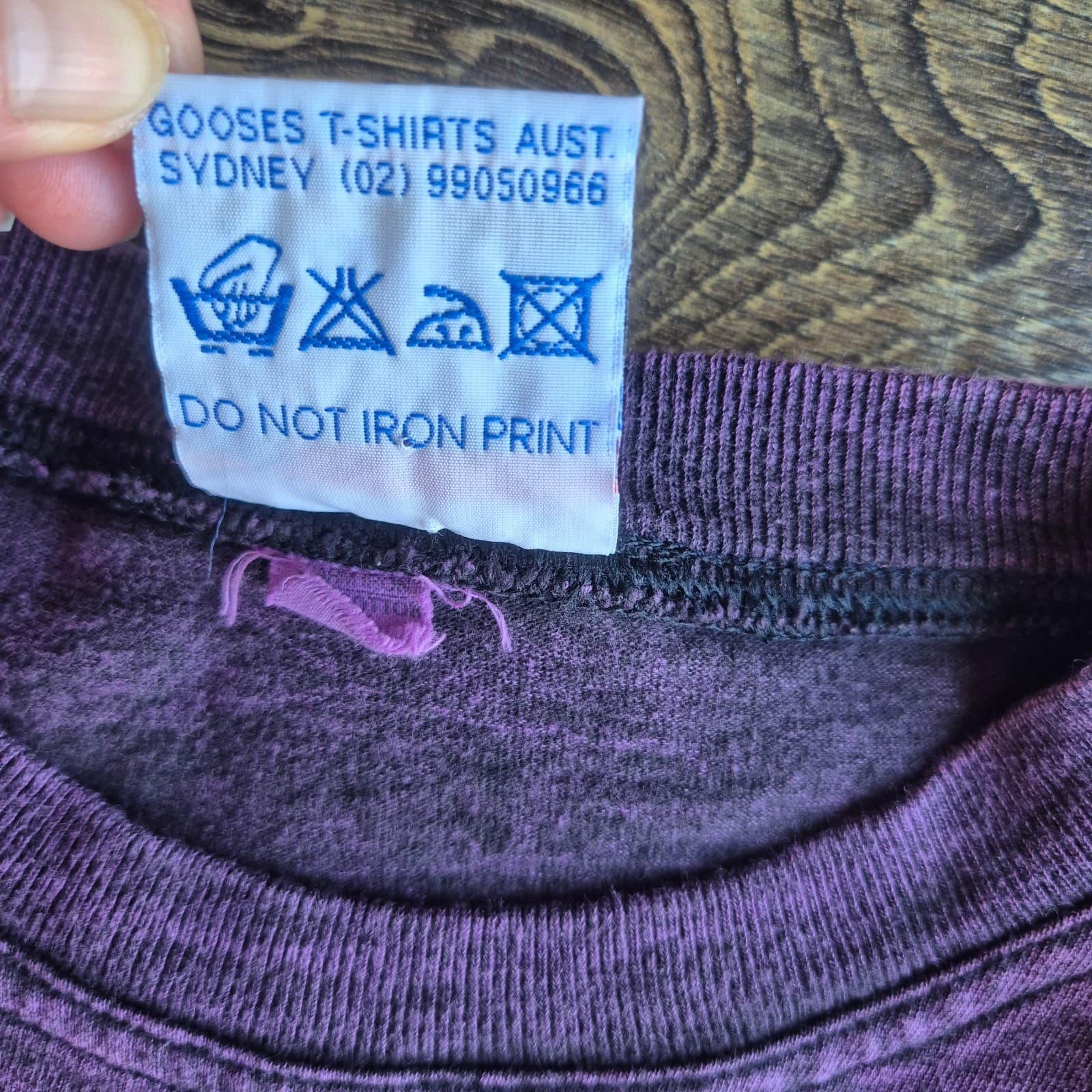 Vintage Gooses Aboriginal Art Animal Australia T-Shirt Cotton Acid-Purple Sz.M - Thumbnail 10