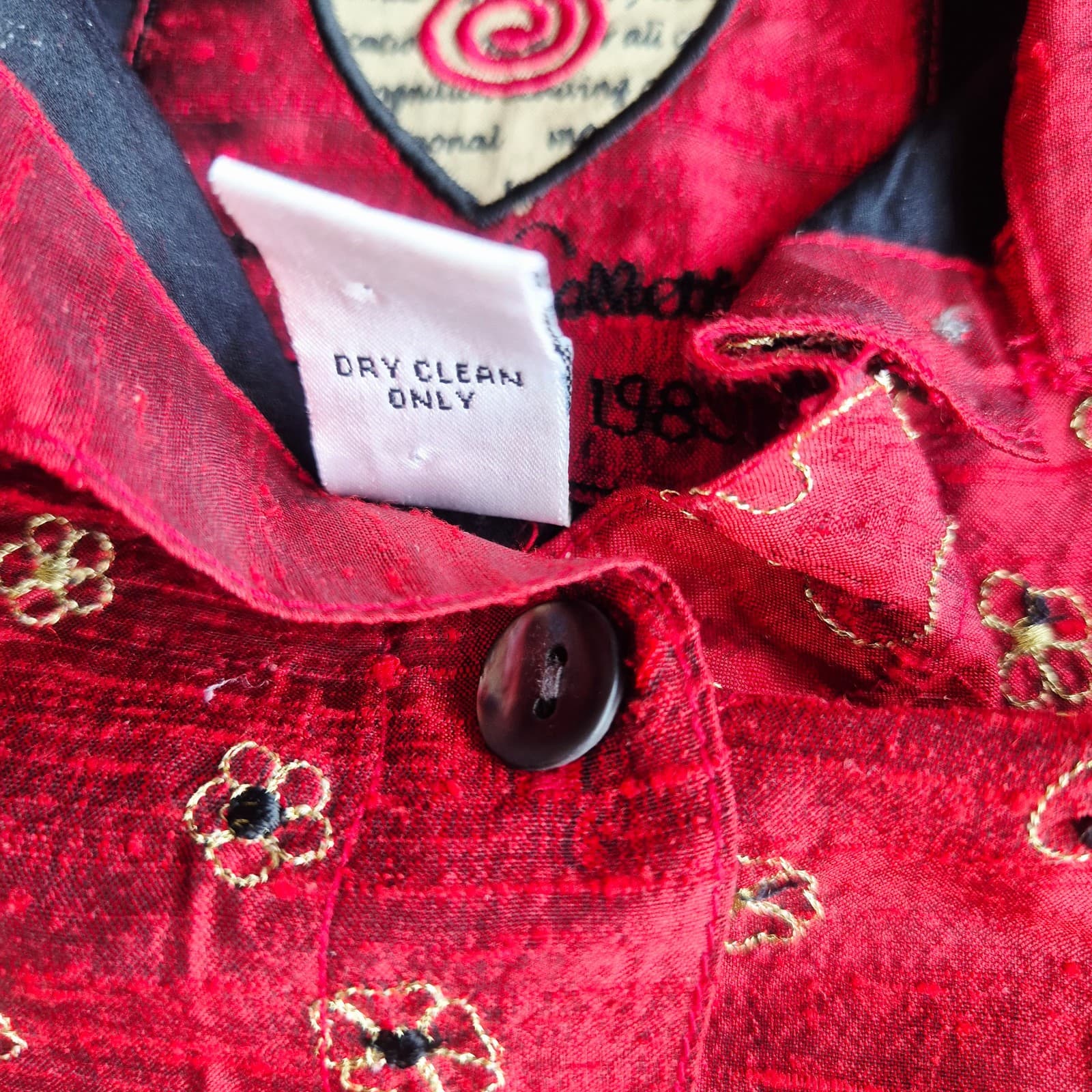 Vintage Chico's Anniversary Collection Silk Beaded Sequined Evening Jacket Sz.2 - Thumbnail 12
