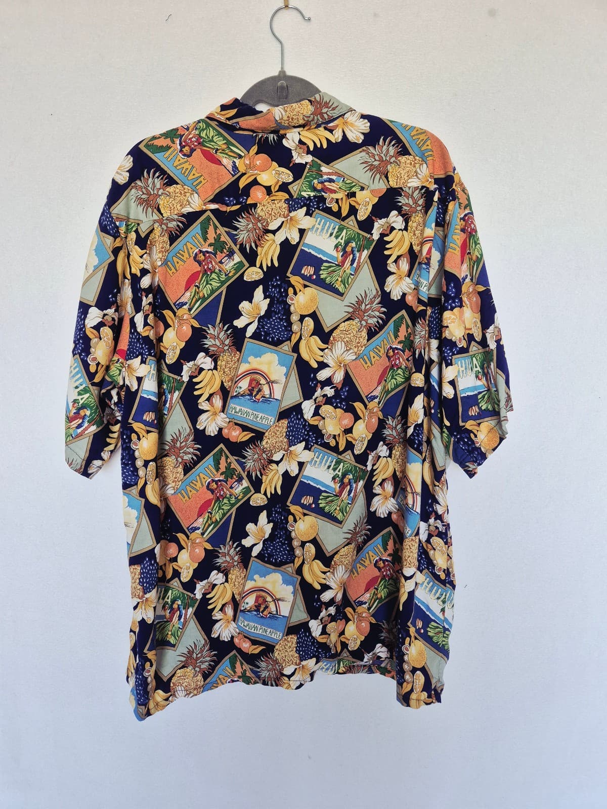 Vintage Joe Kealoha's Hula Pineapple Banana Hibiscus Hawaiian Shirt Bust 49" XL - Thumbnail 6