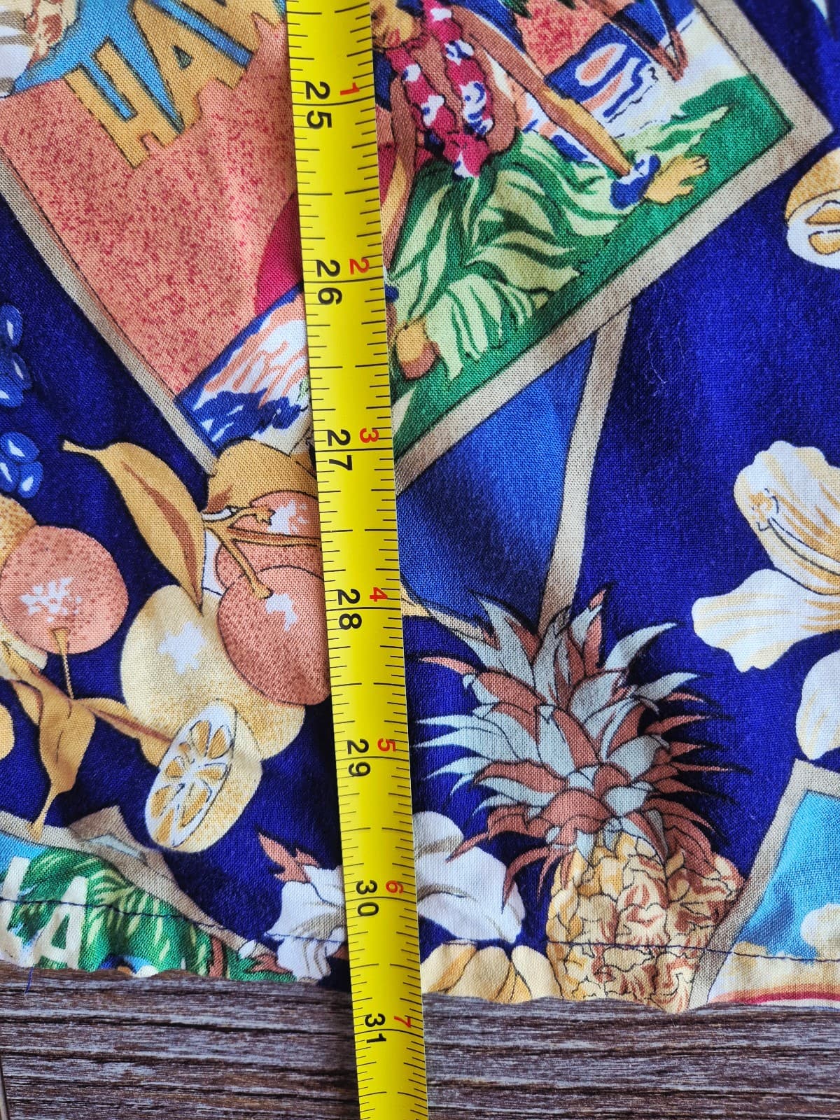 Vintage Joe Kealoha's Hula Pineapple Banana Hibiscus Hawaiian Shirt Bust 49" XL - Thumbnail 11
