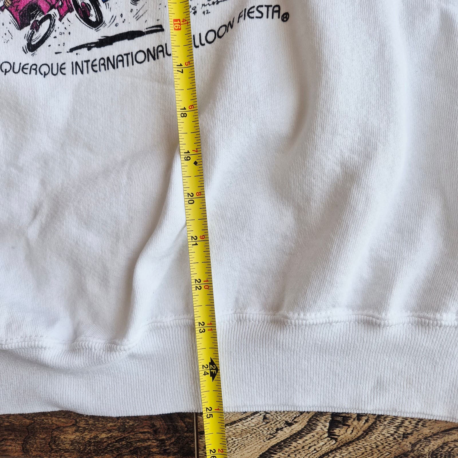 Vintage'92 Jerzees Albuquerque Inter. Balloon Fiesta Sweatshirt Fleece White 2X - Thumbnail 10