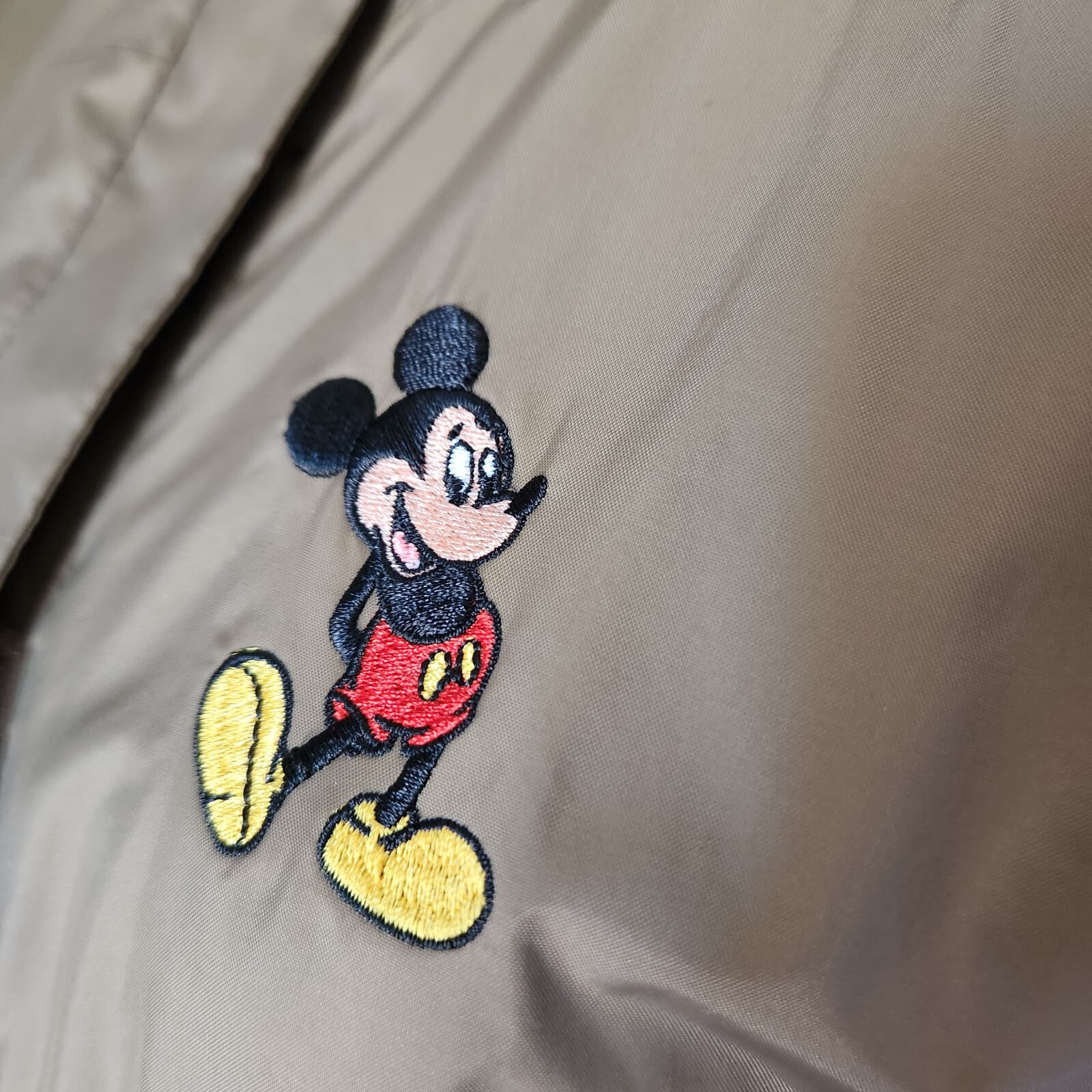 Disneyland Resort Mickey Mouse Lined Hooded Jacket Zip Brown Women Bust 44" (L) - Thumbnail 3
